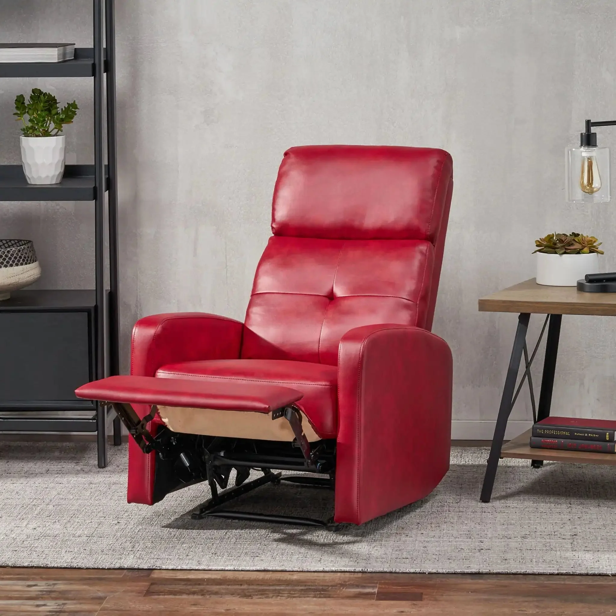Contemporary Recliner Chair With Push Back Function - Image 4