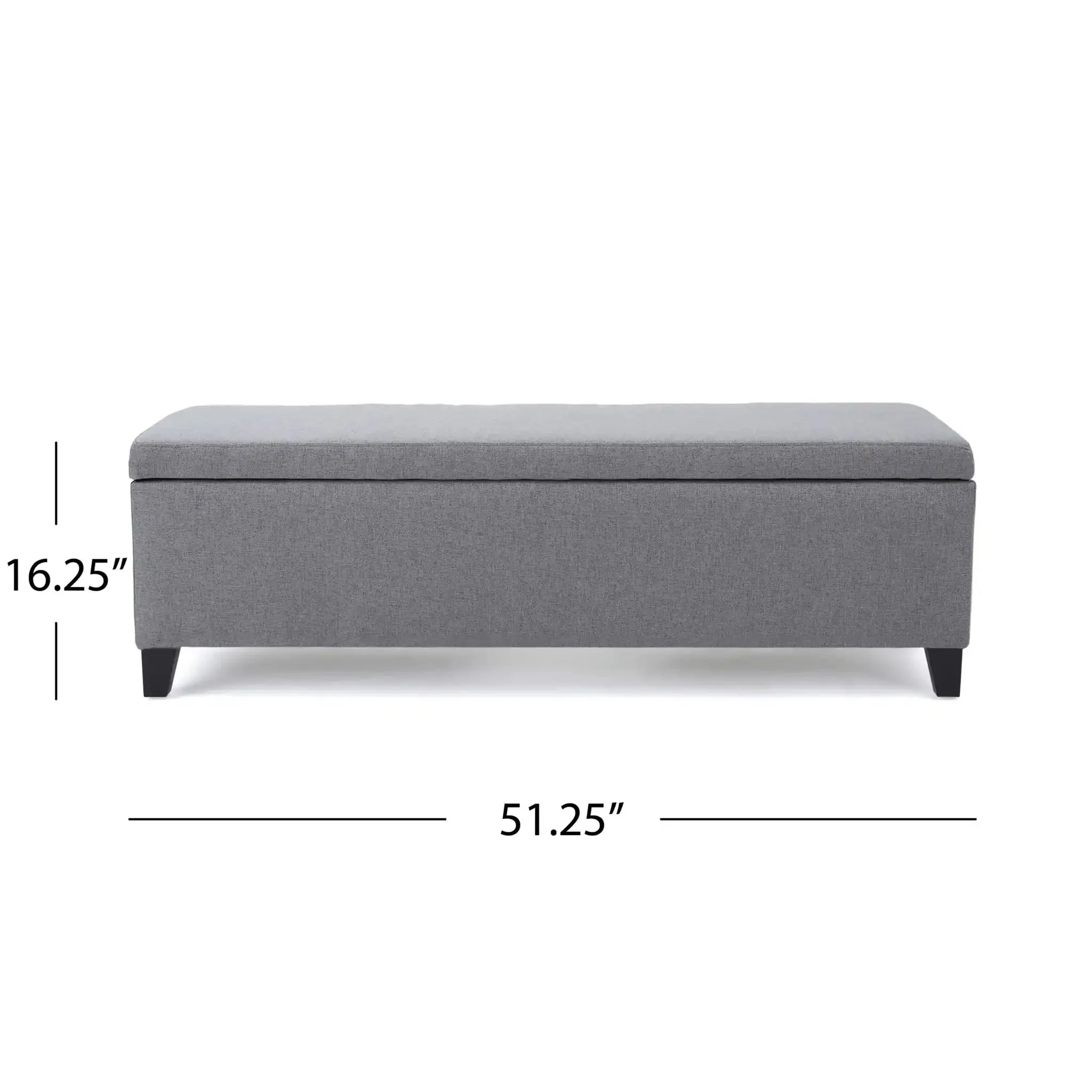 Contemporary Storage Ottoman Bench With Upholstery - Image 12