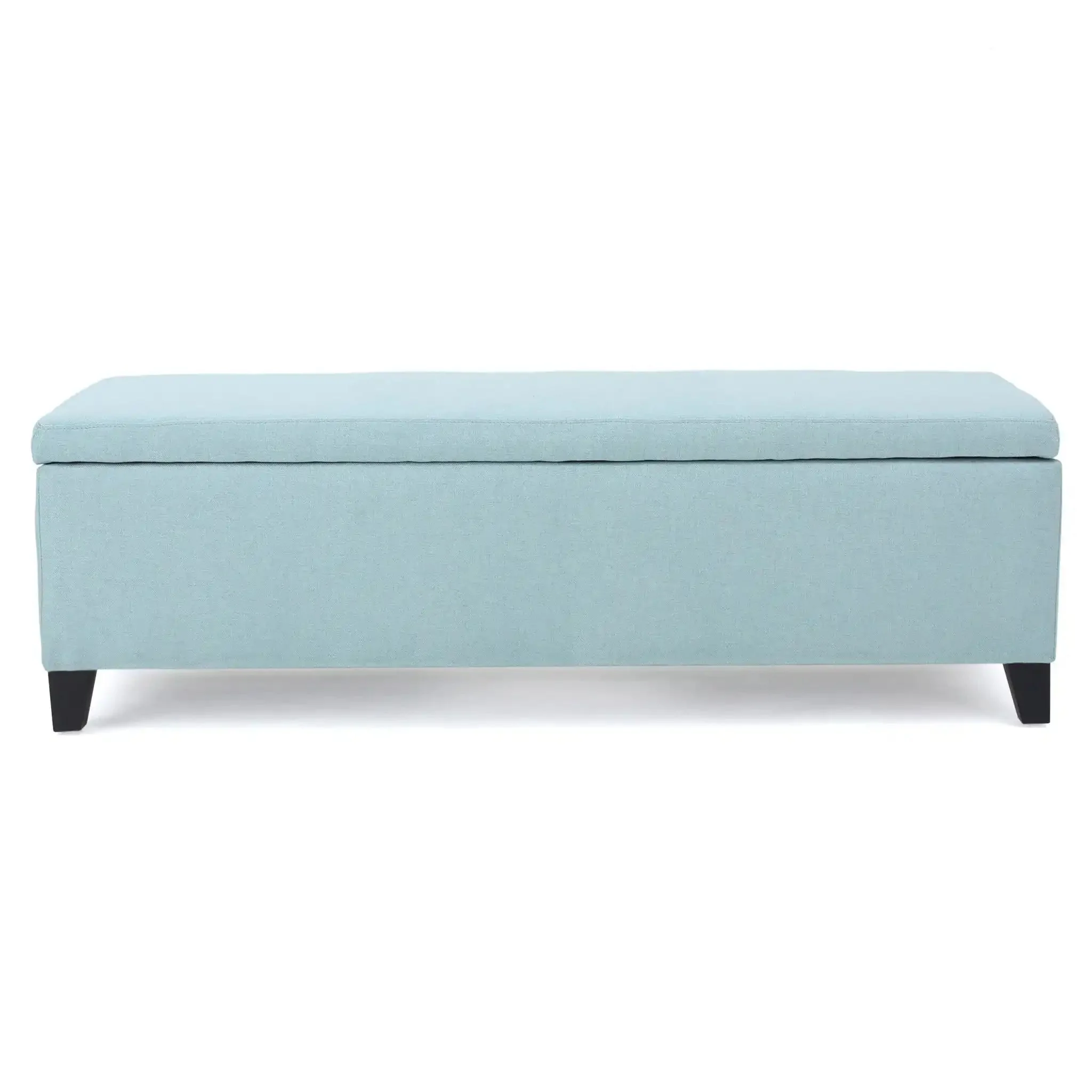 Contemporary Storage Ottoman Bench With Upholstery - Image 2