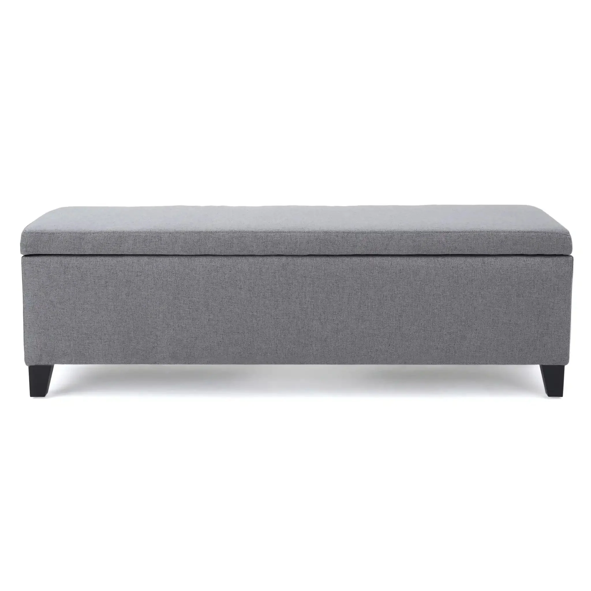 Contemporary Storage Ottoman Bench With Upholstery - Image 3