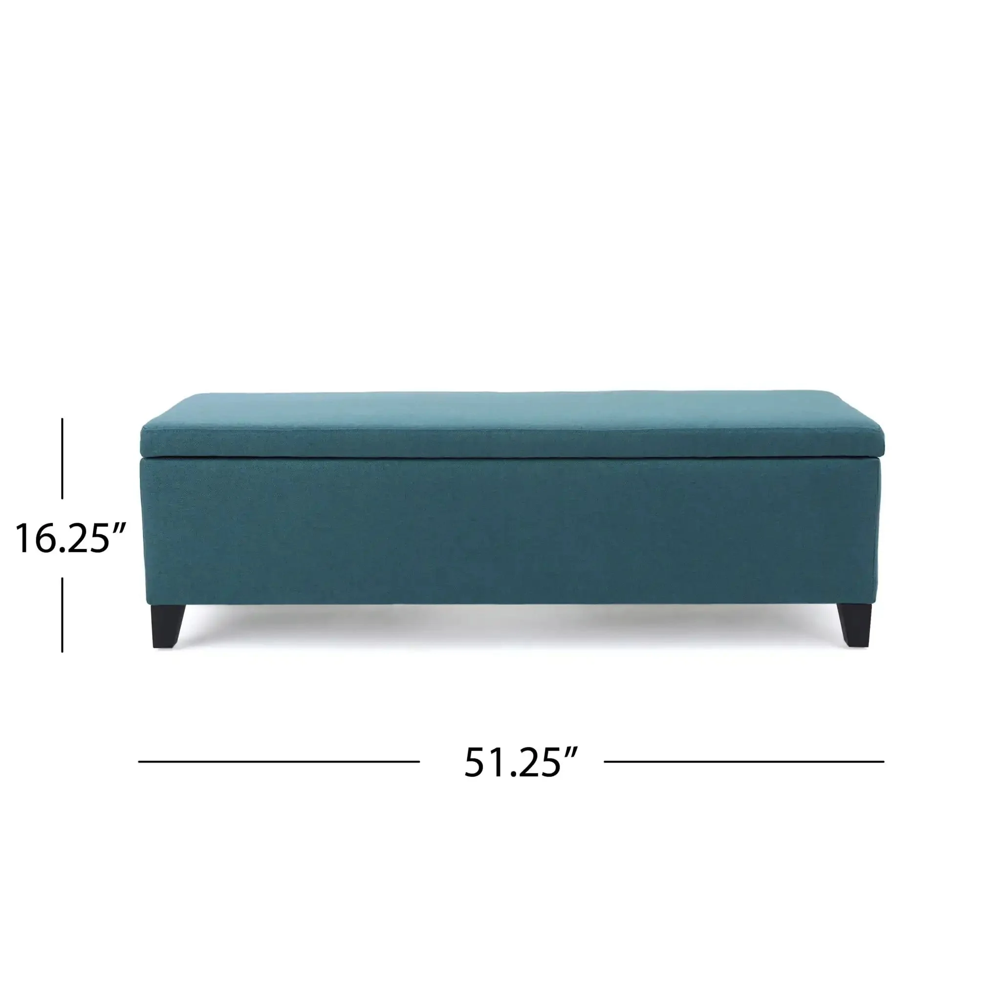 Contemporary Storage Ottoman Bench With Upholstery - Image 6
