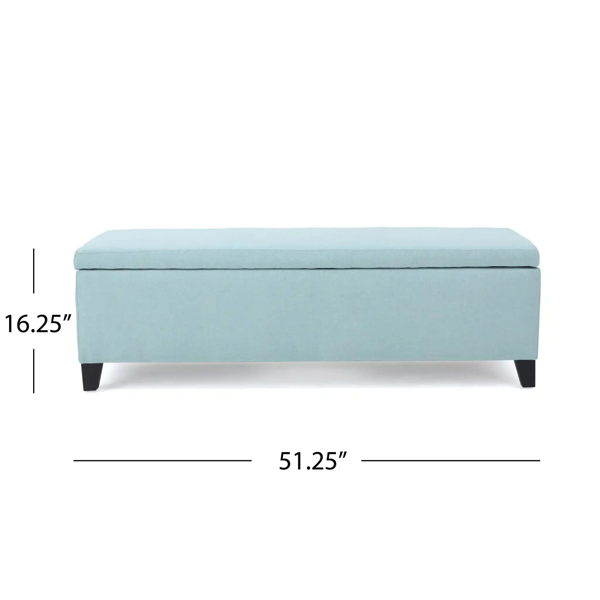 Contemporary Storage Ottoman Bench With Upholstery - Image 8