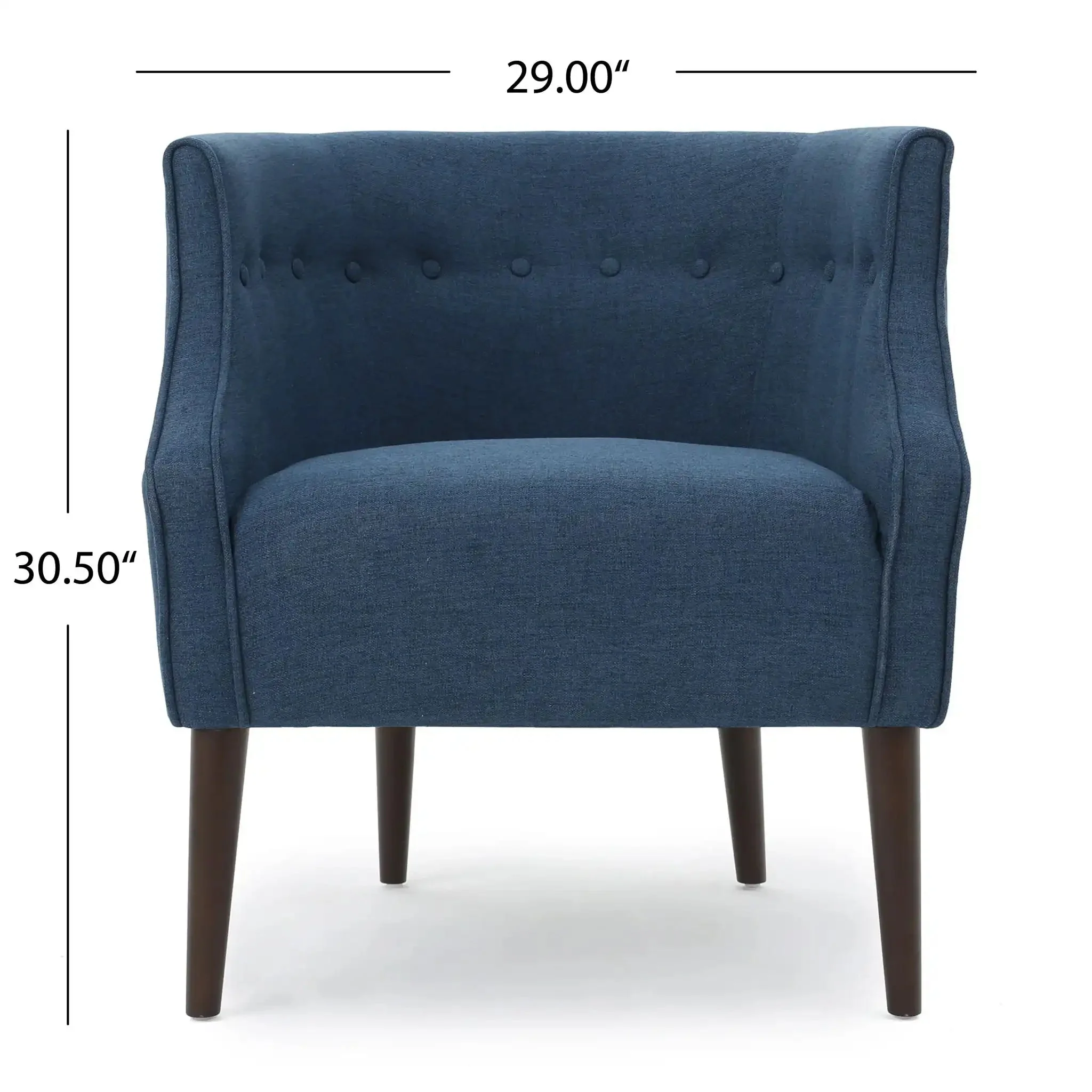 Contemporary Upholstered Club Chair With Button Tufting - Image 14