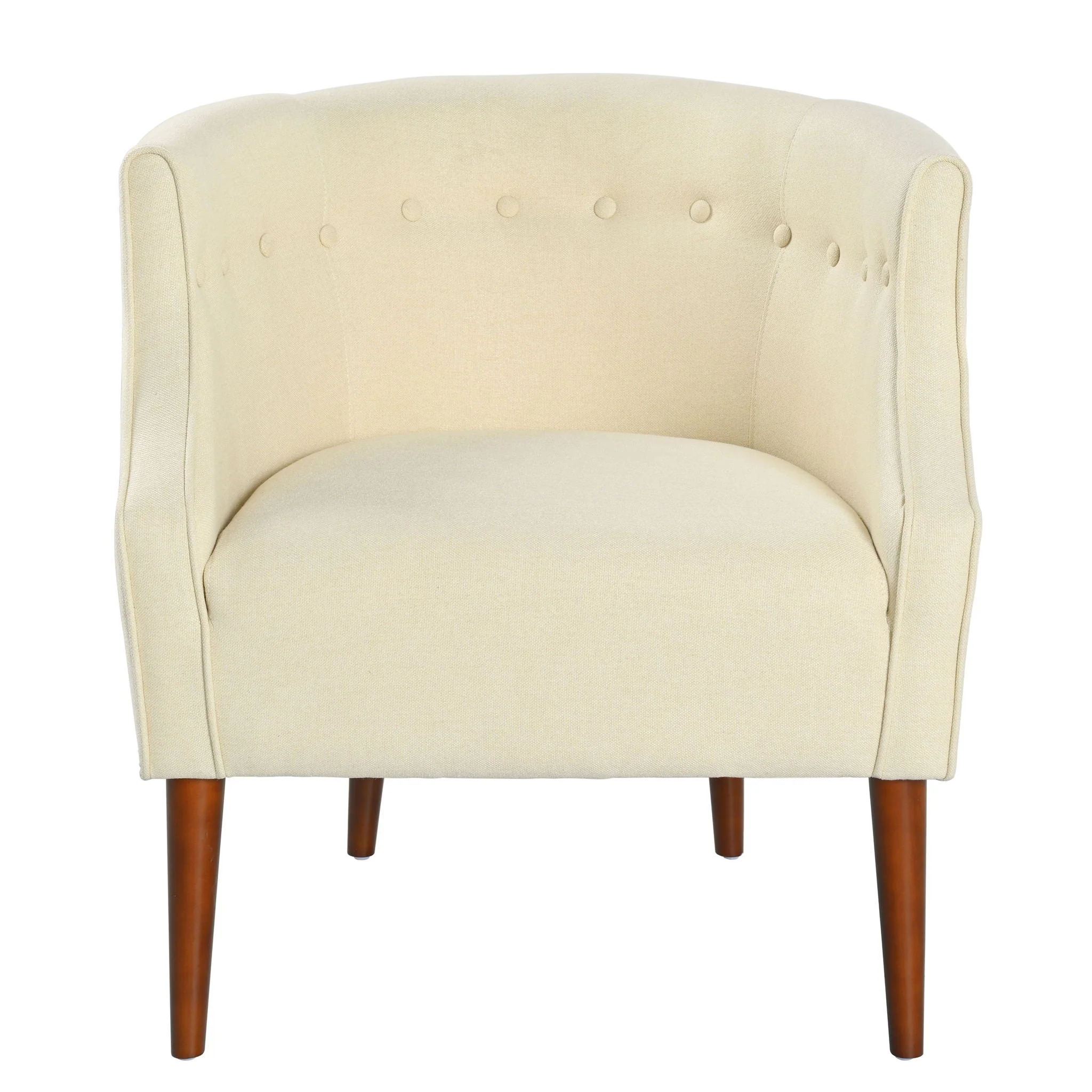 Contemporary Upholstered Club Chair With Button Tufting - Image 3