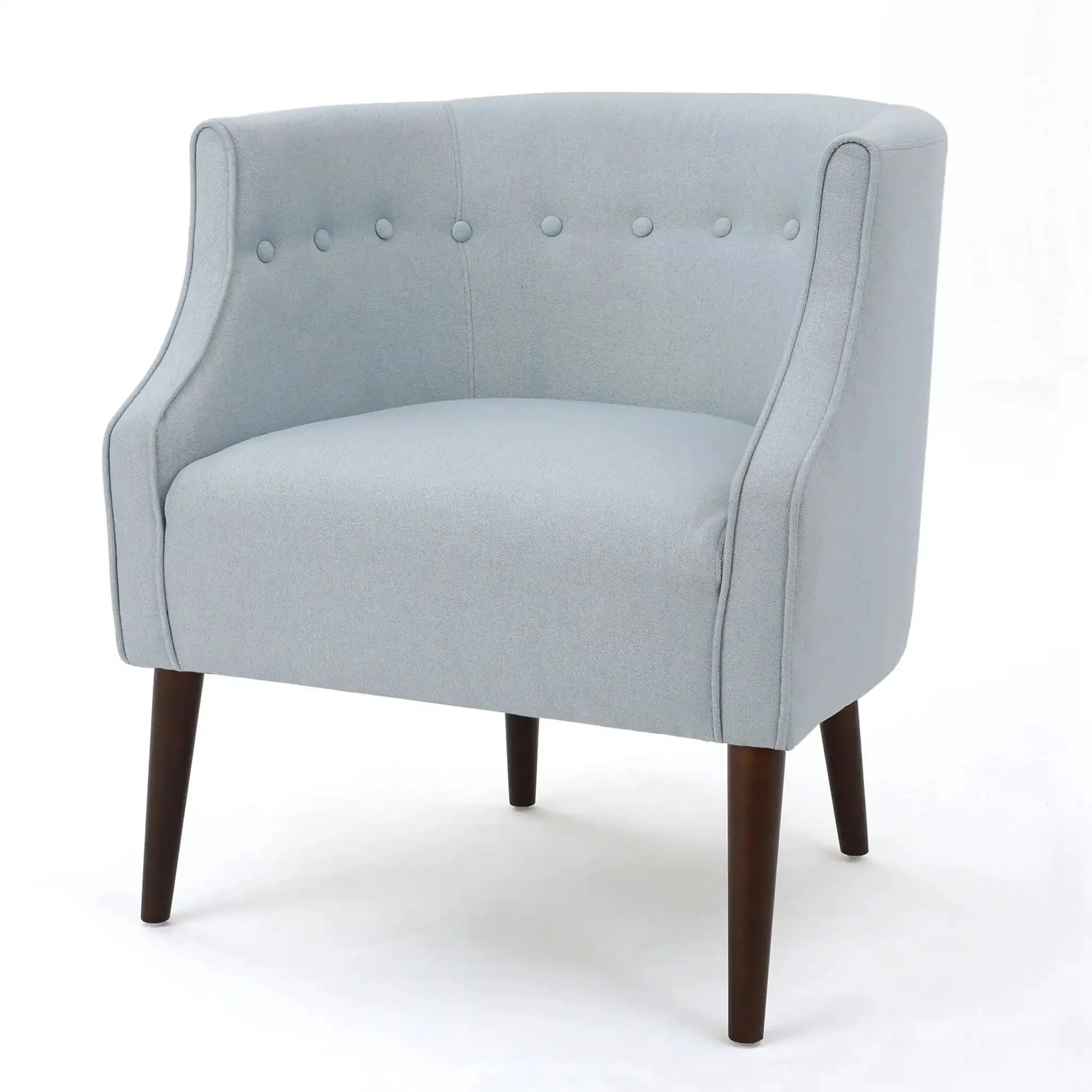 Contemporary Upholstered Club Chair With Button Tufting - Image 4