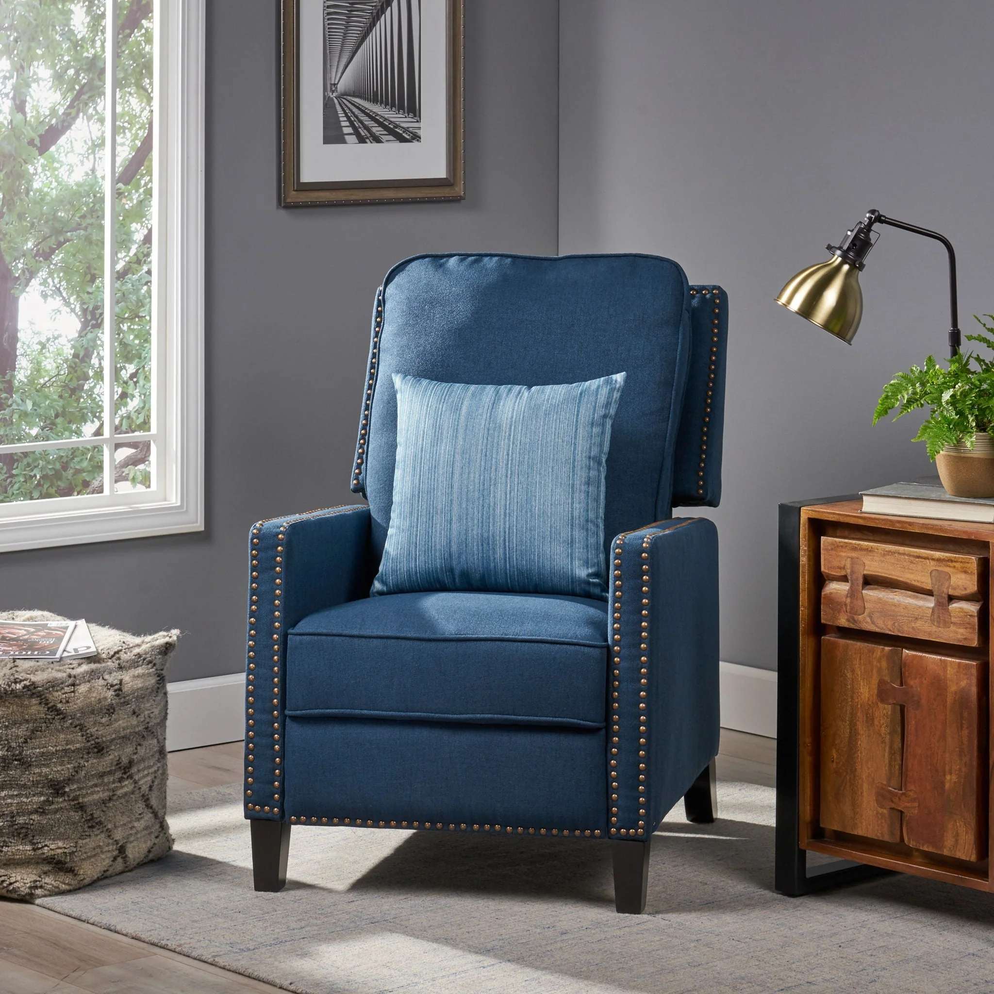 Contemporary Wide Manual Standard Recliner - Image 13
