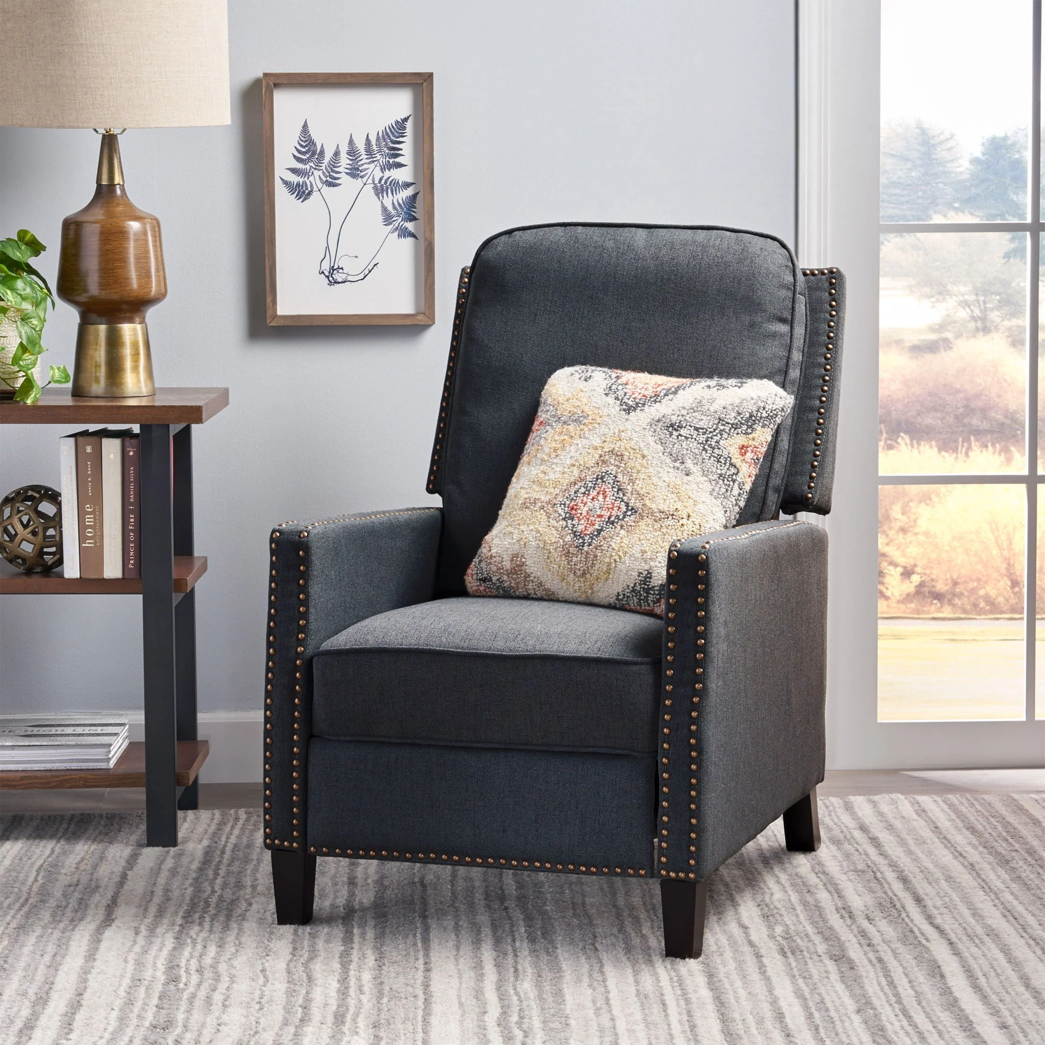 Contemporary Wide Manual Standard Recliner - Image 15