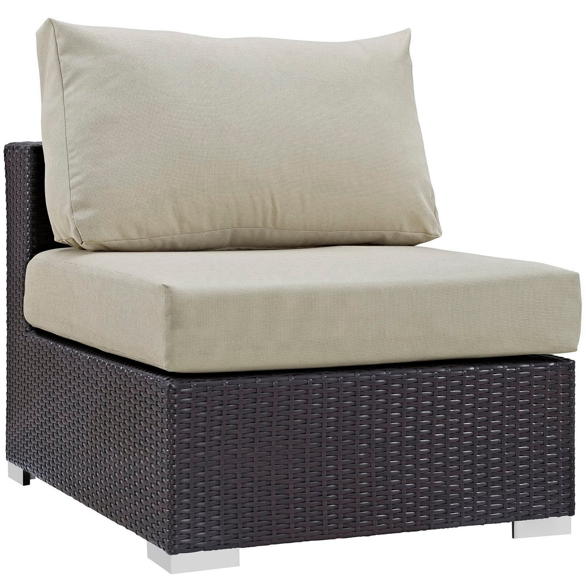 Convene Outdoor Patio Armless Chair by Modway - Image 9