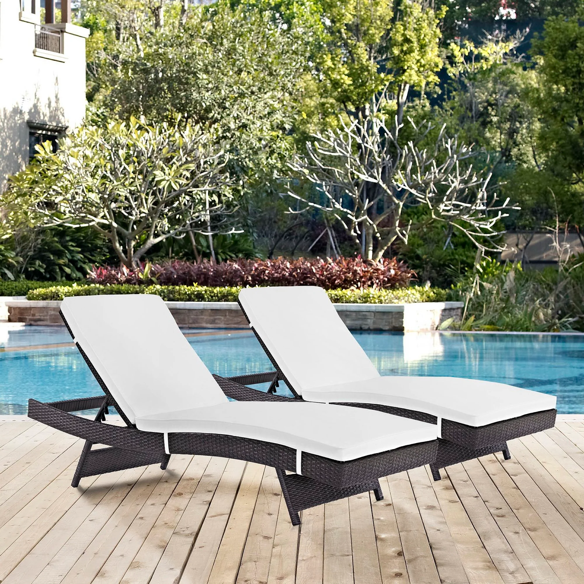 Convene Outdoor Patio Chaise Set of 2 by Modway - Image 4