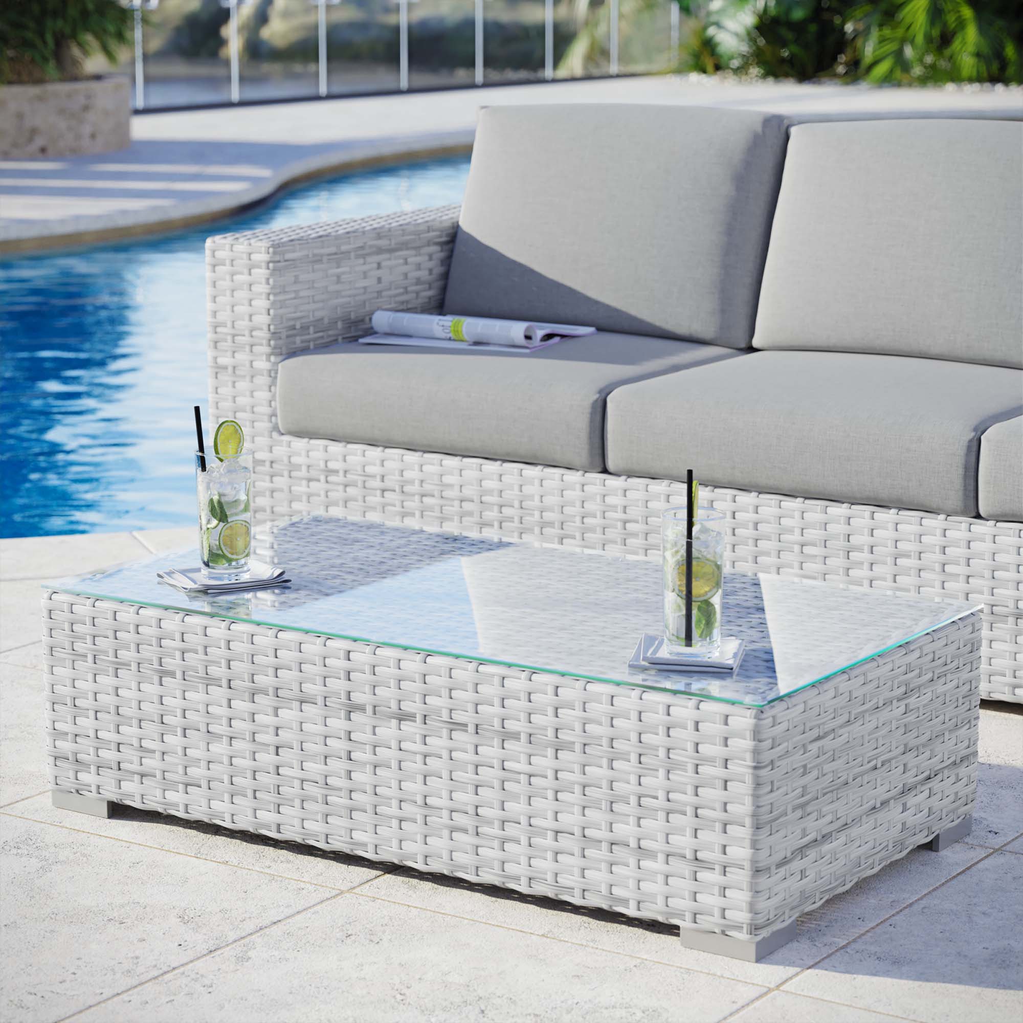 Convene Outdoor Patio Coffee Table by Modway - Image 7