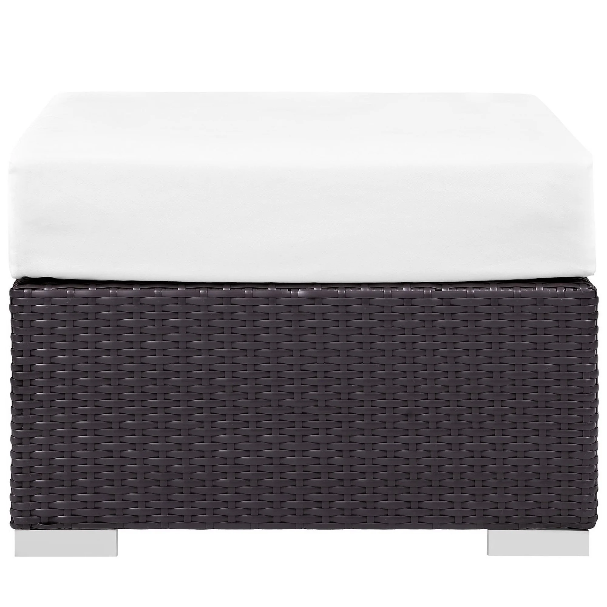 Convene Outdoor Patio Fabric Square Ottoman by Modway - Image 2