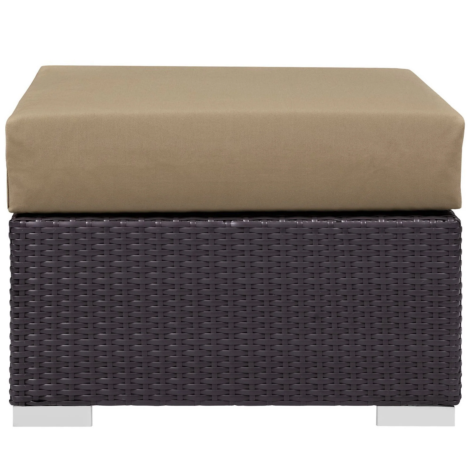 Convene Outdoor Patio Fabric Square Ottoman by Modway - Image 6