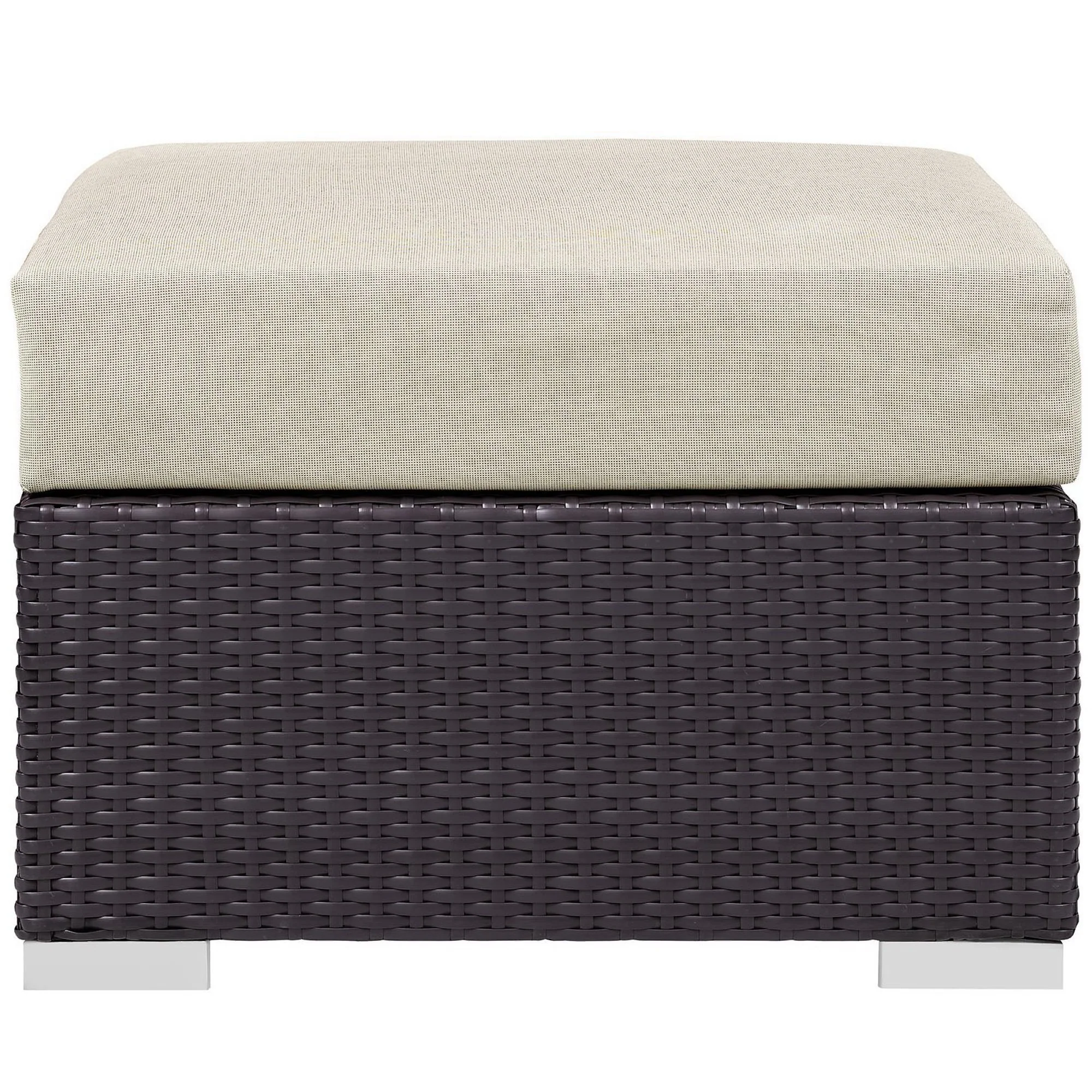 Convene Outdoor Patio Fabric Square Ottoman by Modway - Image 7