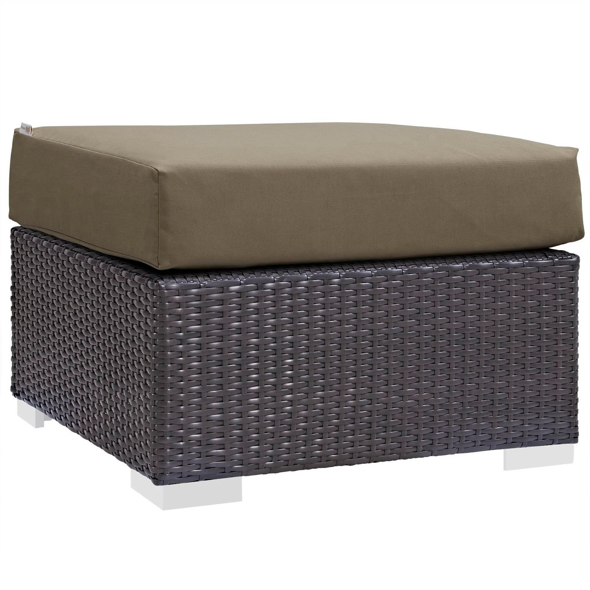 Convene Outdoor Patio Fabric Square Ottoman by Modway - Image 8