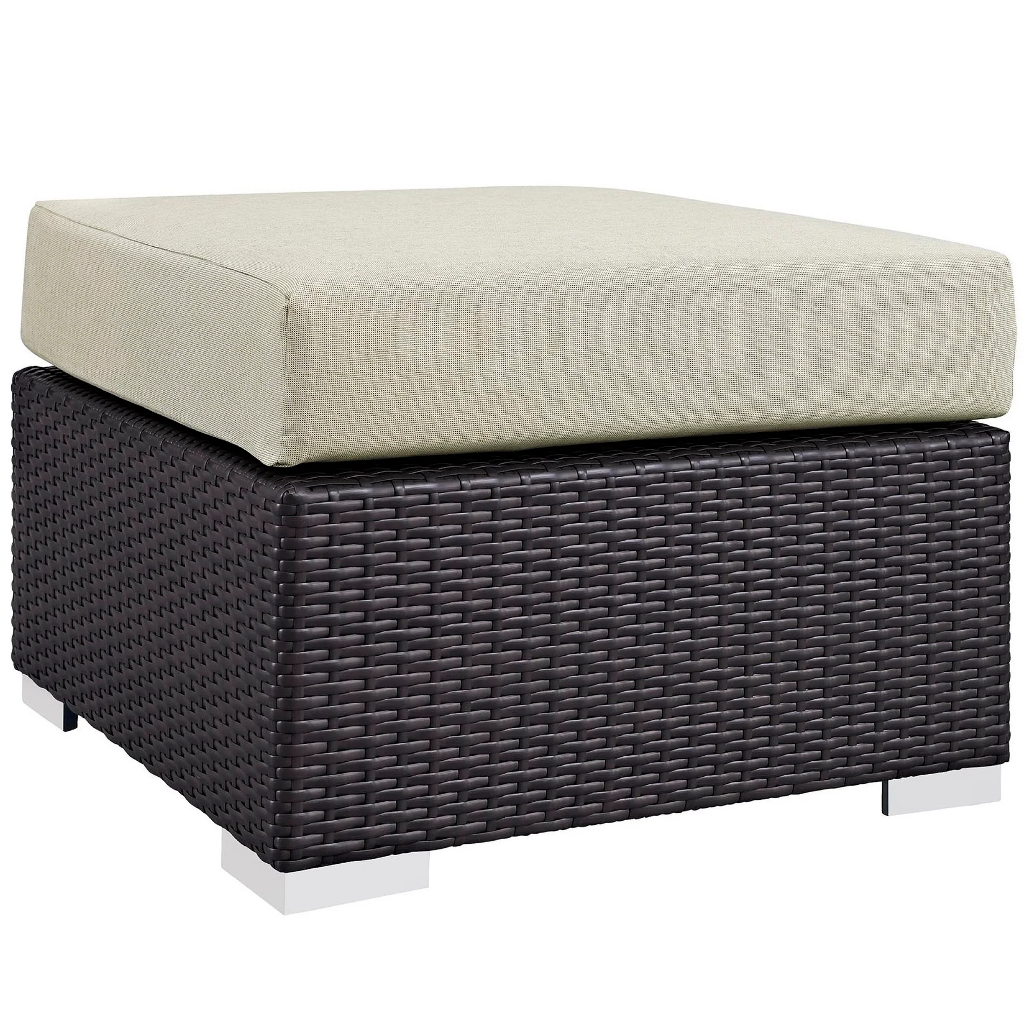 Convene Outdoor Patio Fabric Square Ottoman by Modway - Image 9