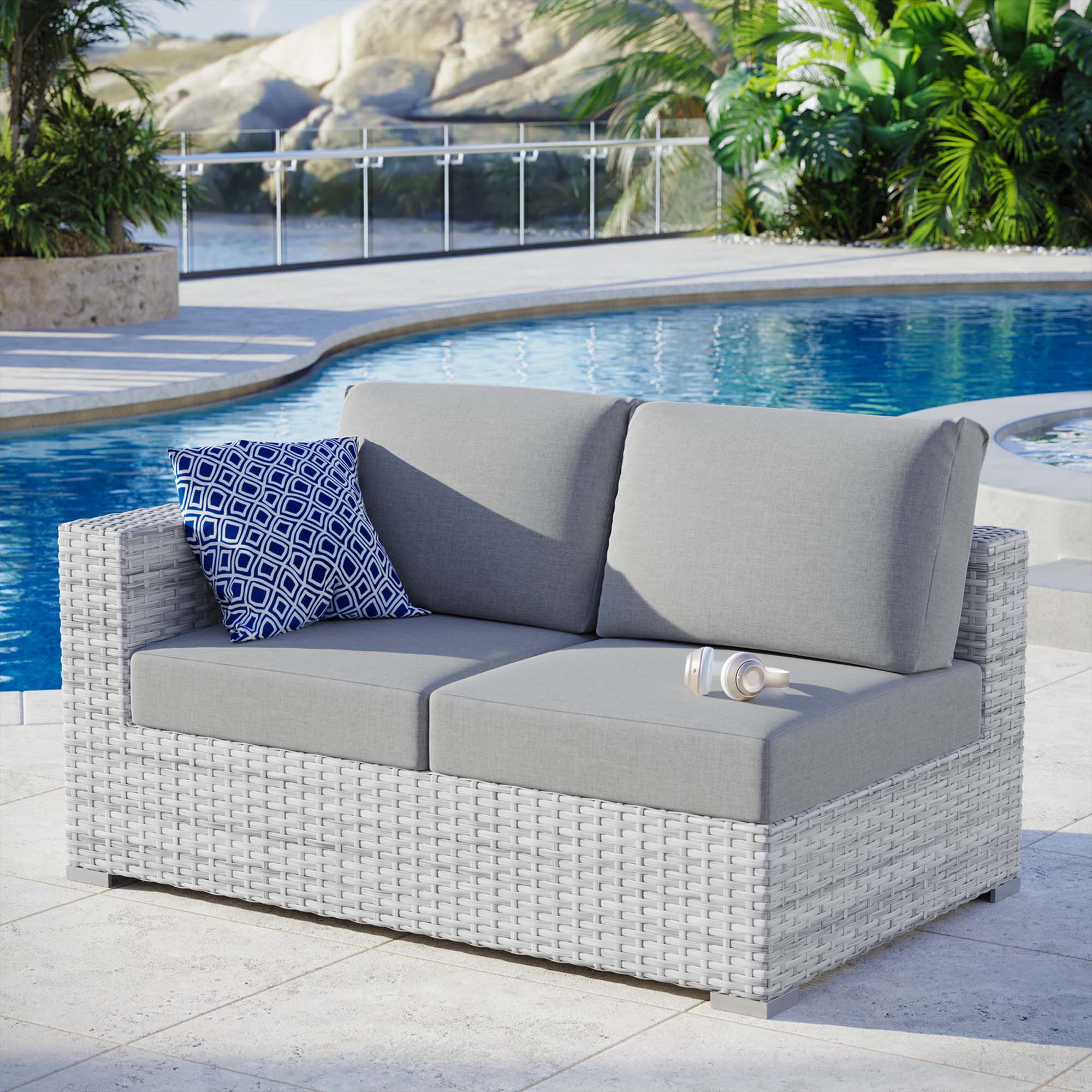 Convene Outdoor Patio Left-Arm Loveseat by Modway - Image 6