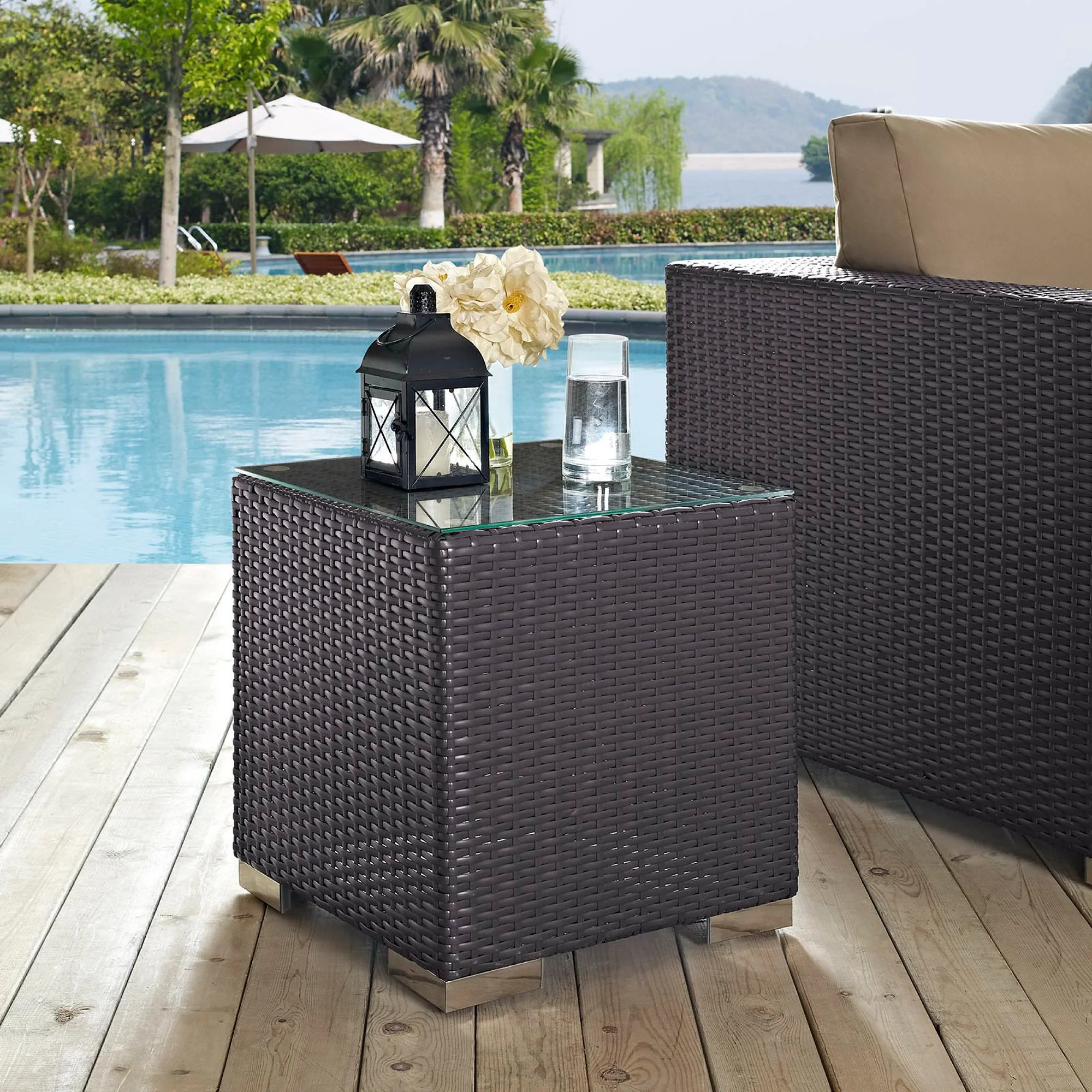 Convene Outdoor Patio Side Table by Modway - Image 3