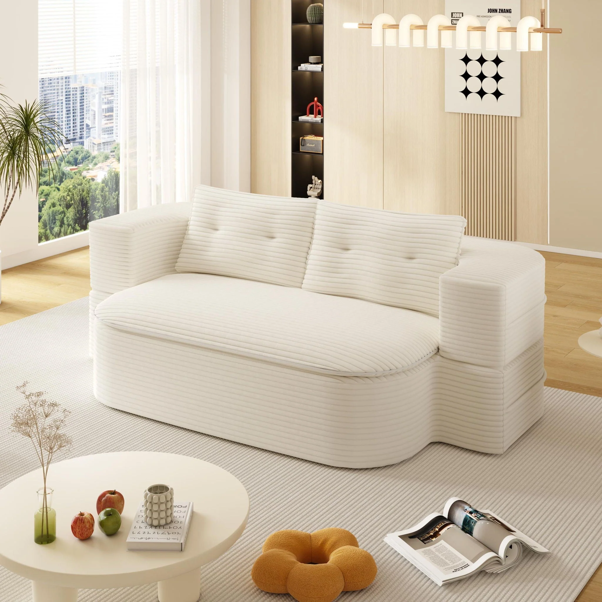 Convertible Floor Sofa Bed With Multi Functional Blanket - Image 9