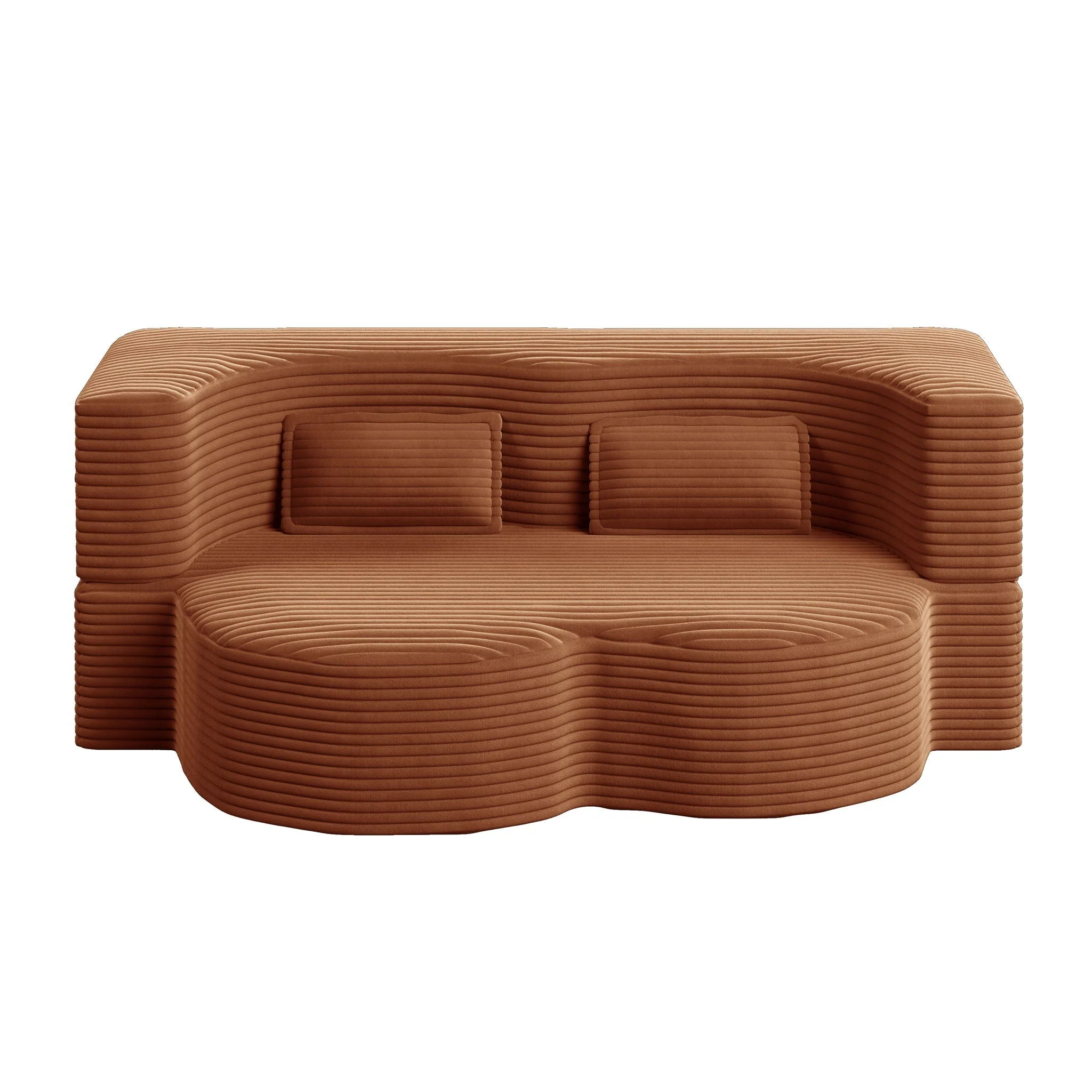 Convertible Foam-Filled Sleeper Sofa Bed With 2 Pillows - Image 2