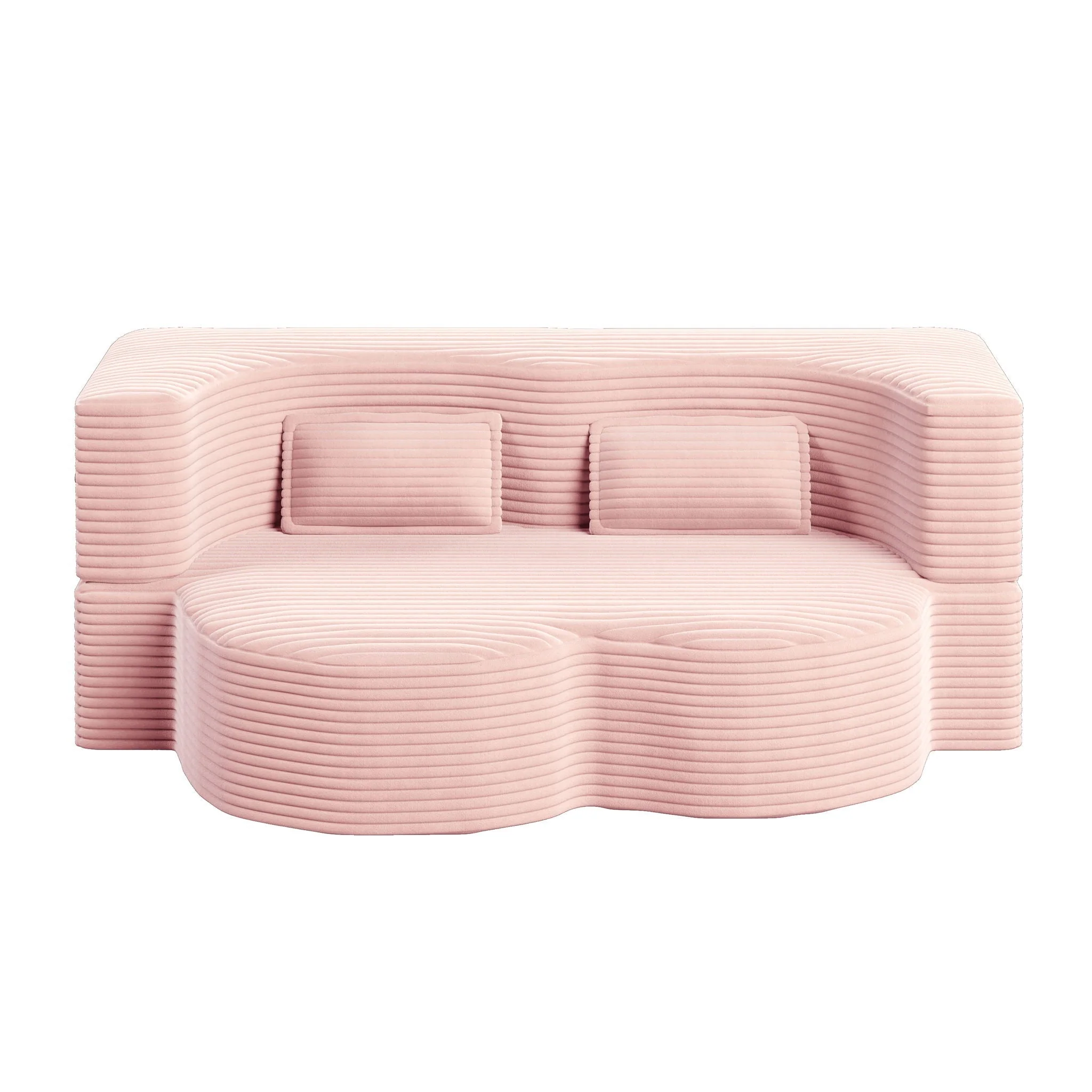 Convertible Foam-Filled Sleeper Sofa Bed With 2 Pillows - Image 3