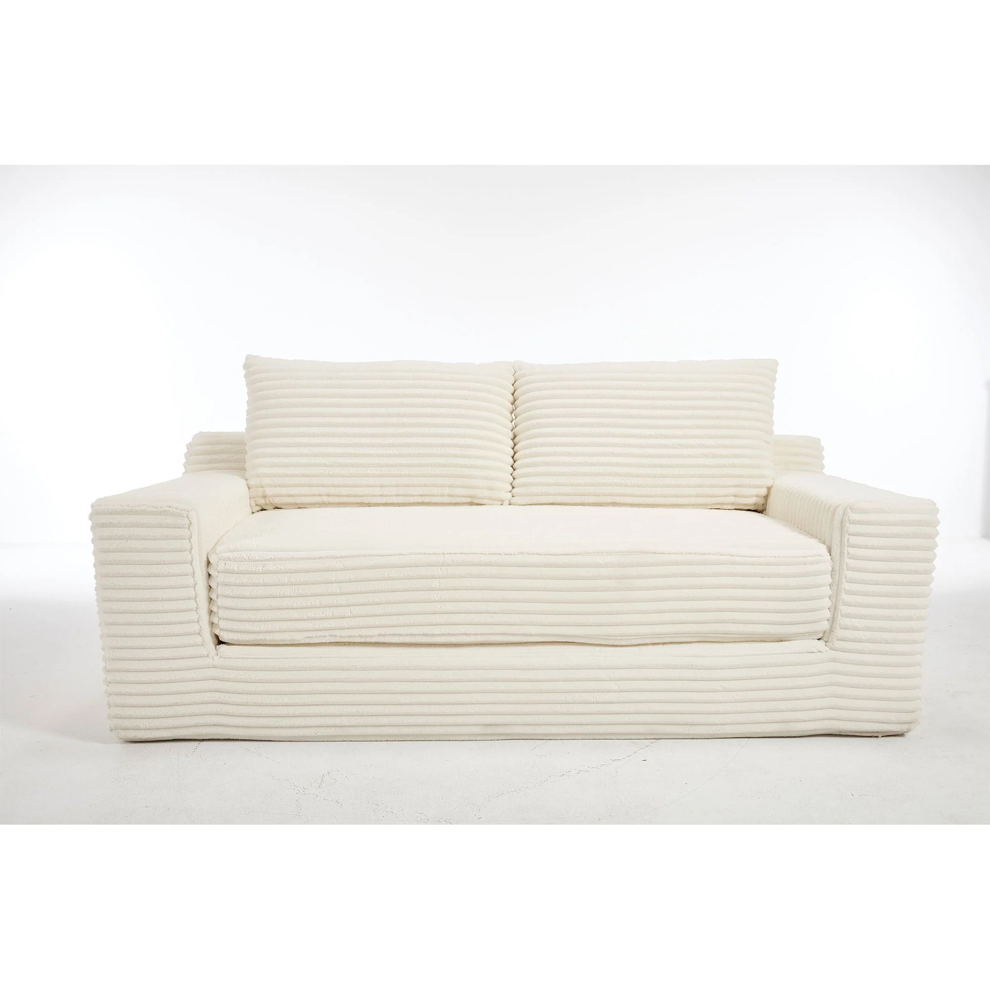 Convertible Loveseat Sofa Bed With Memory Foam & Steel Frame - Image 2