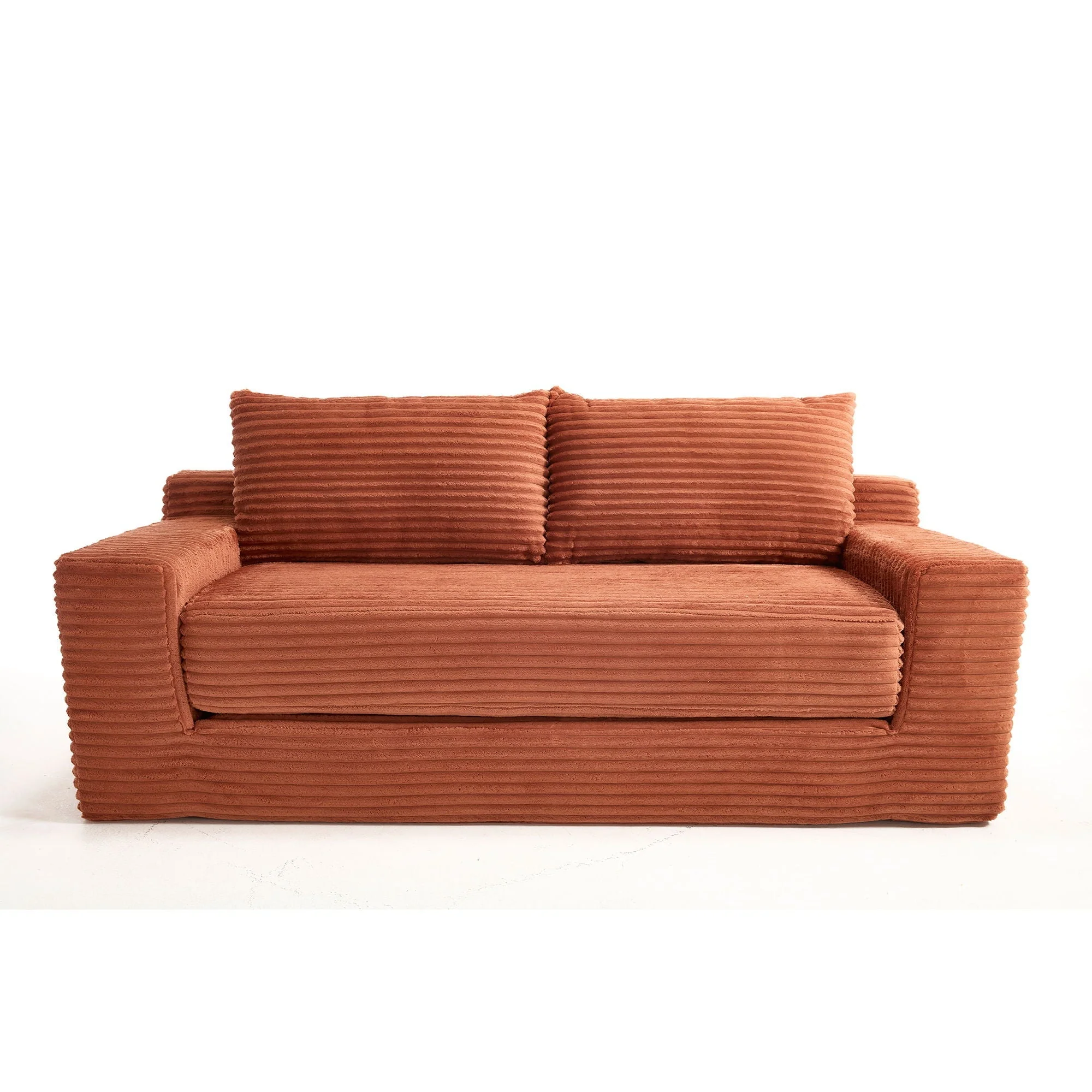 Convertible Loveseat Sofa Bed With Memory Foam & Steel Frame - Image 3