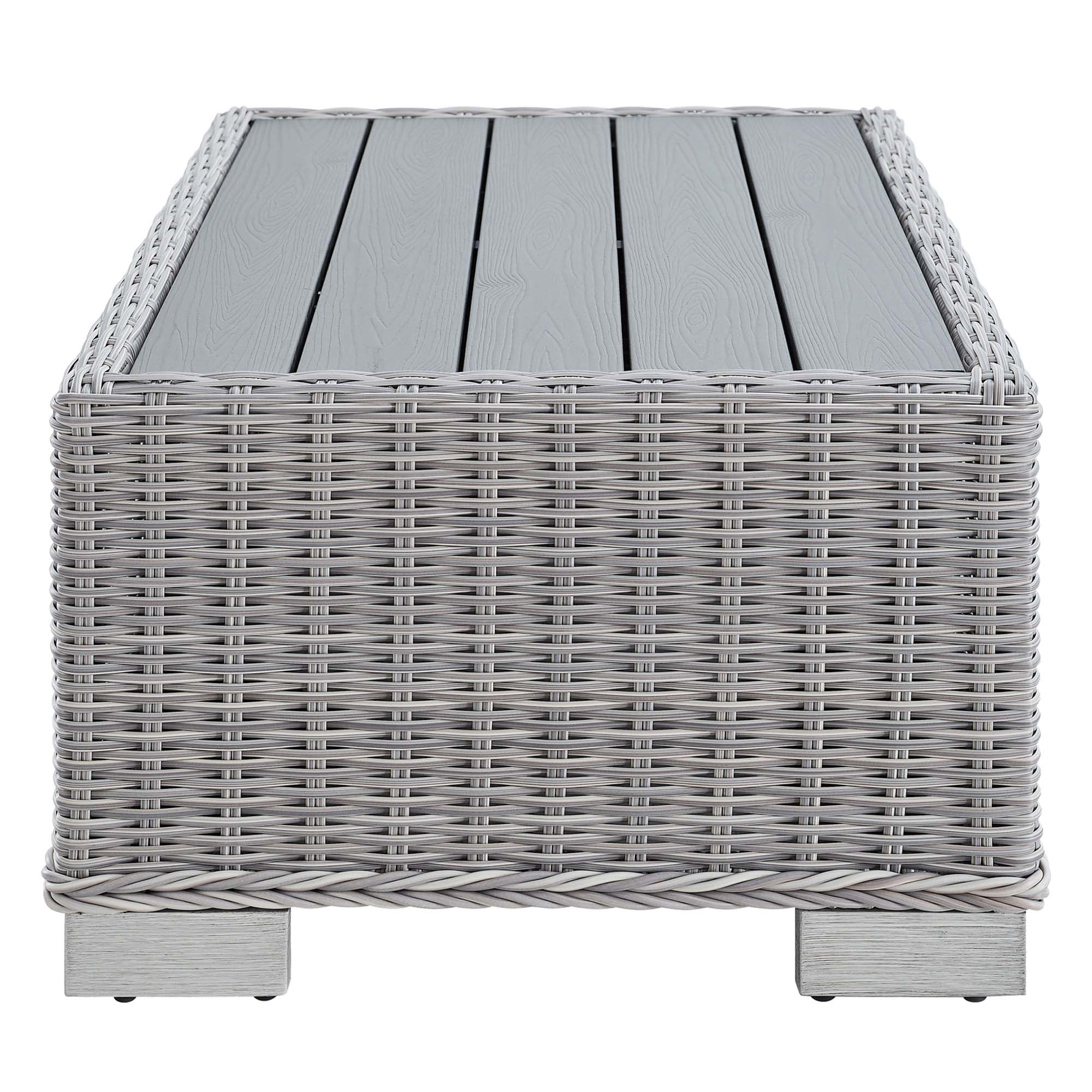 Conway 32" Outdoor Patio Wicker Rattan Coffee Table by Modway - Image 3