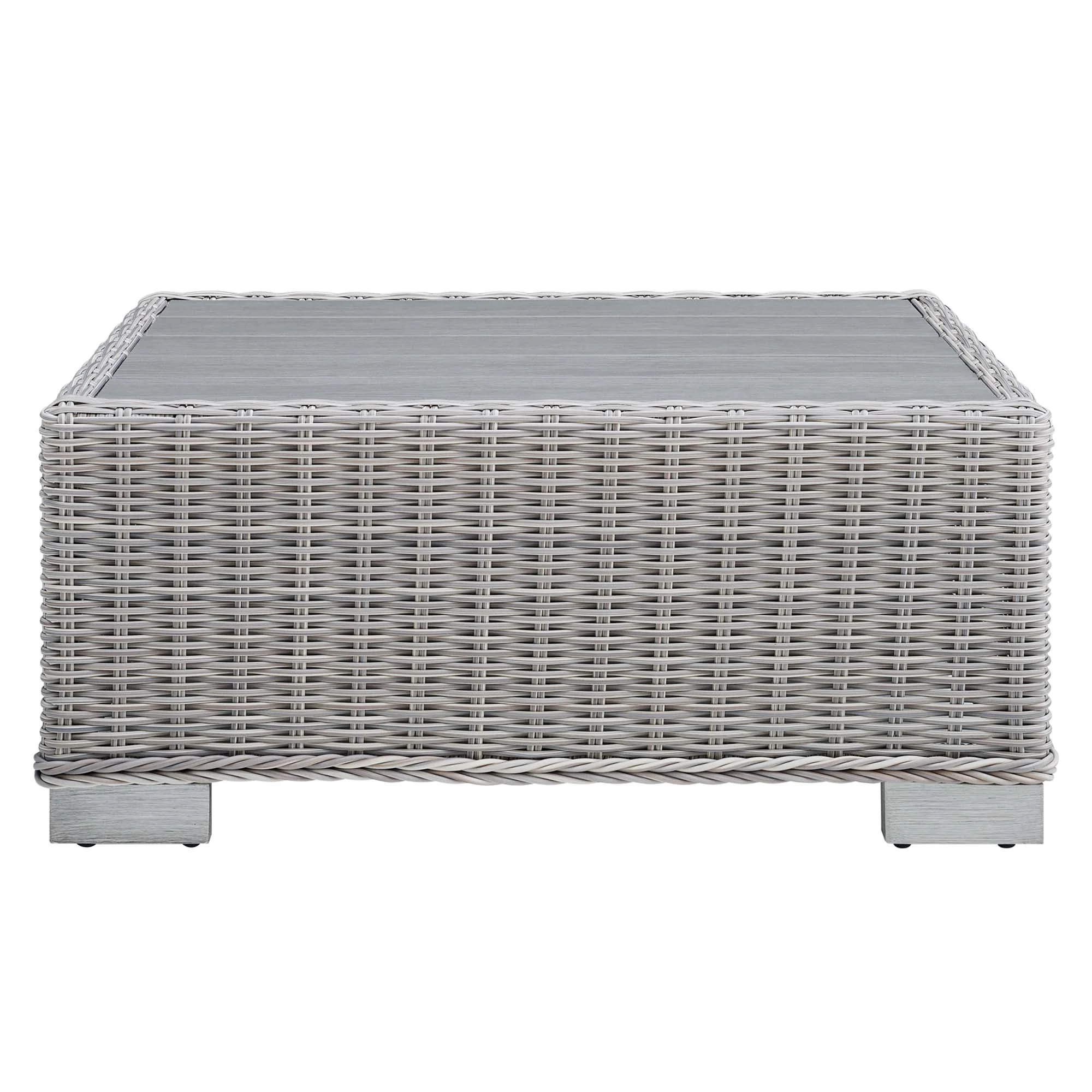 Conway 32" Outdoor Patio Wicker Rattan Coffee Table by Modway - Image 4