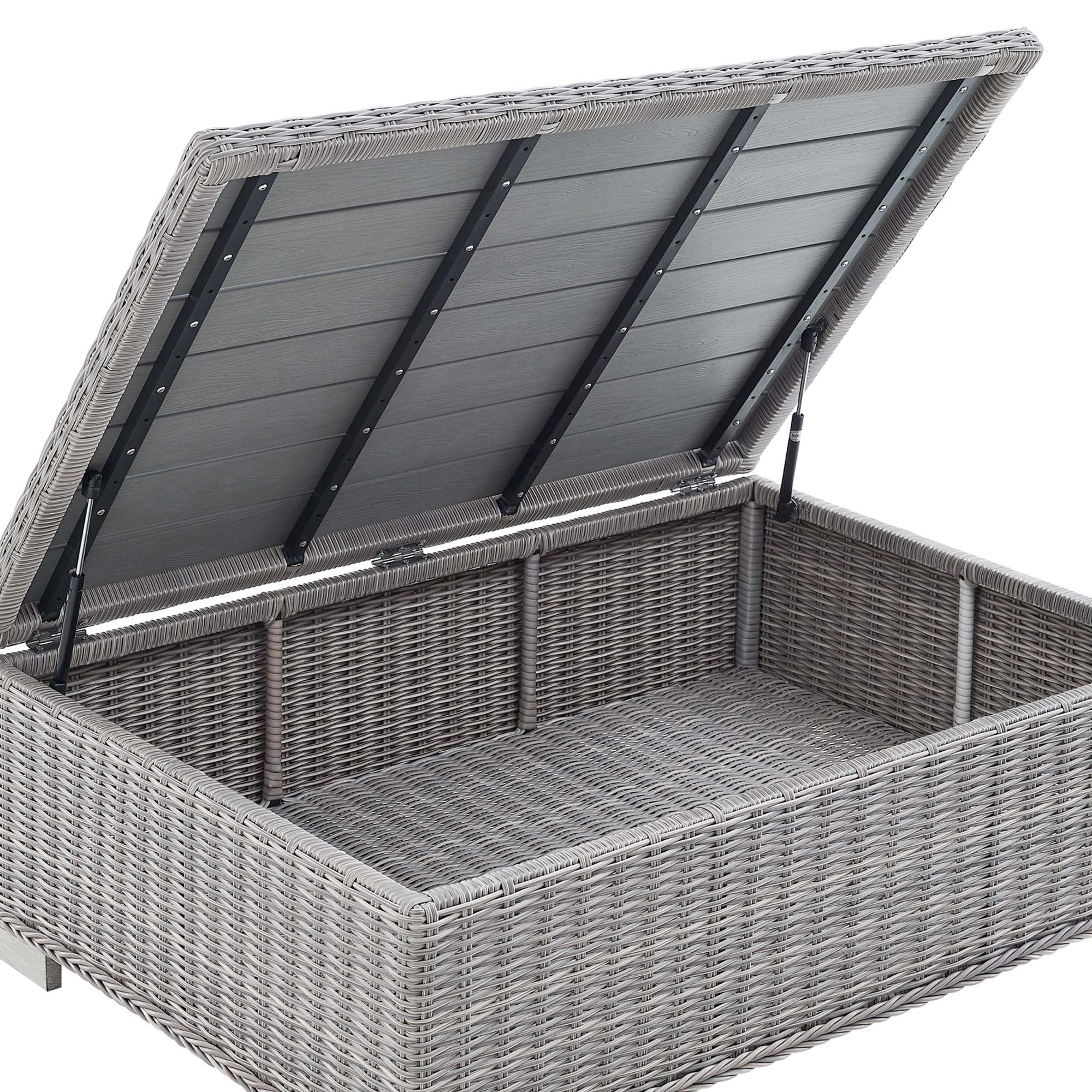 Conway 45" Outdoor Patio Wicker Rattan Coffee Table by Modway - Image 4