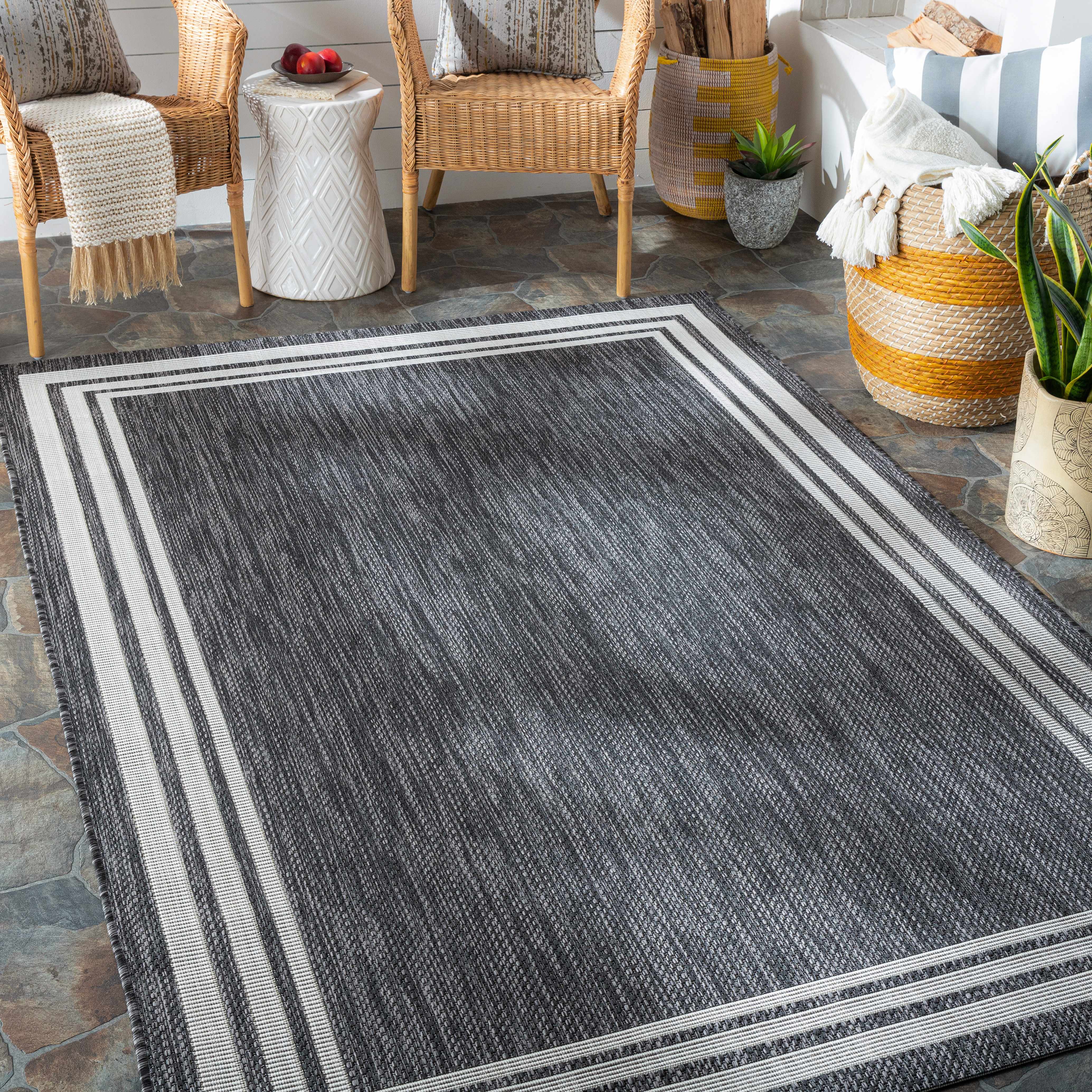 Coonamble Bordered Antrasit Rug - Image 3