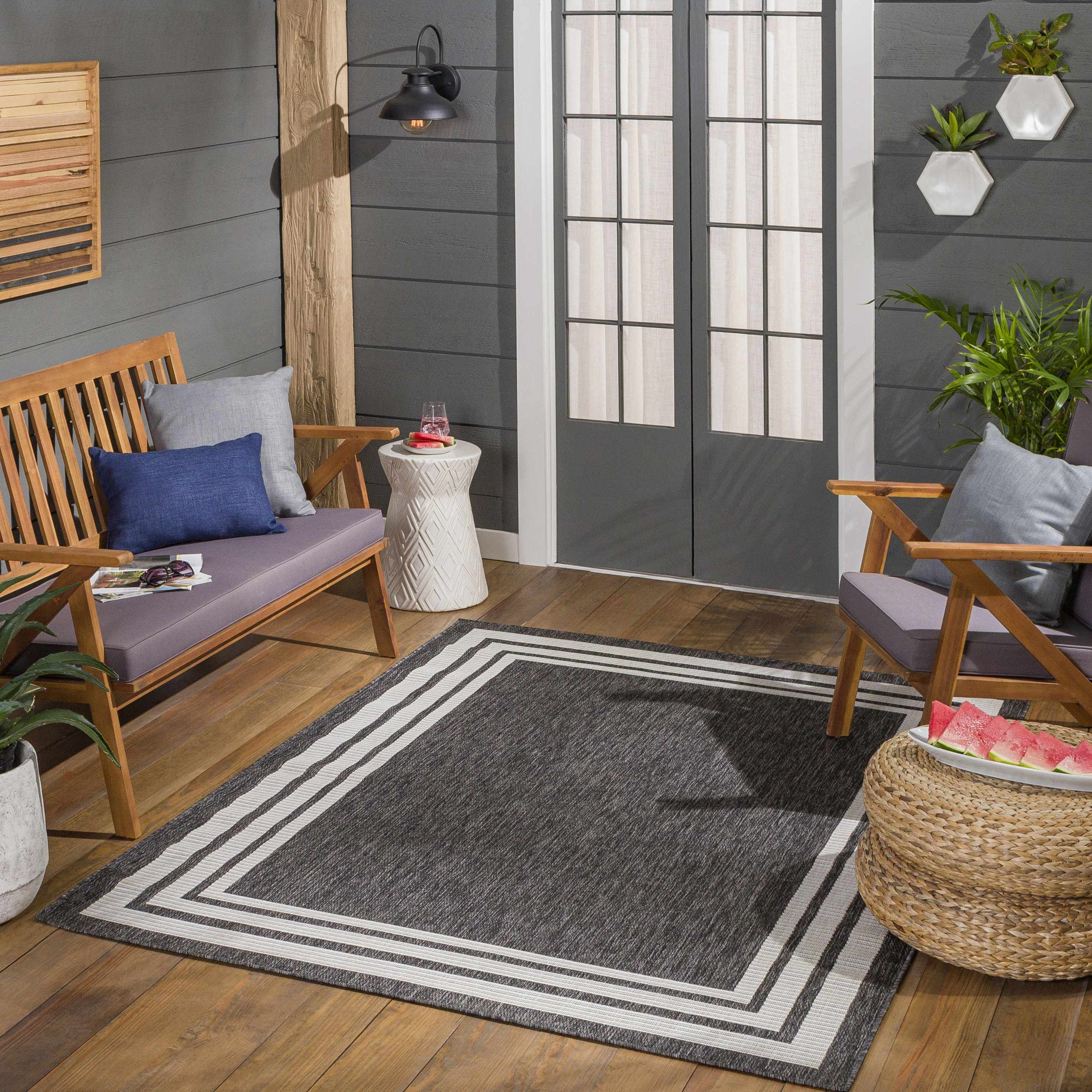Coonamble Bordered Antrasit Rug - Image 8