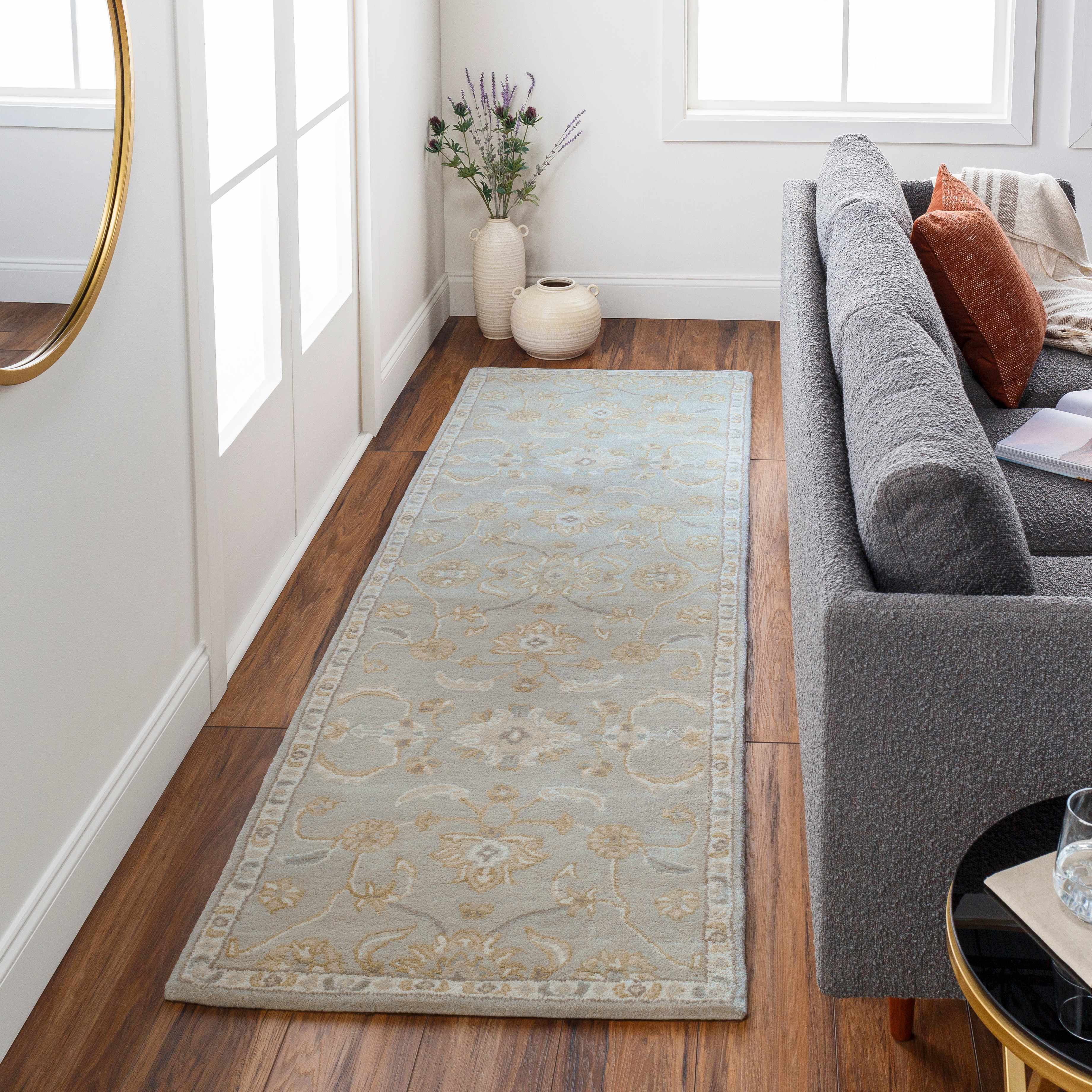 Copen Beige Floral Wool Rug - Image 10