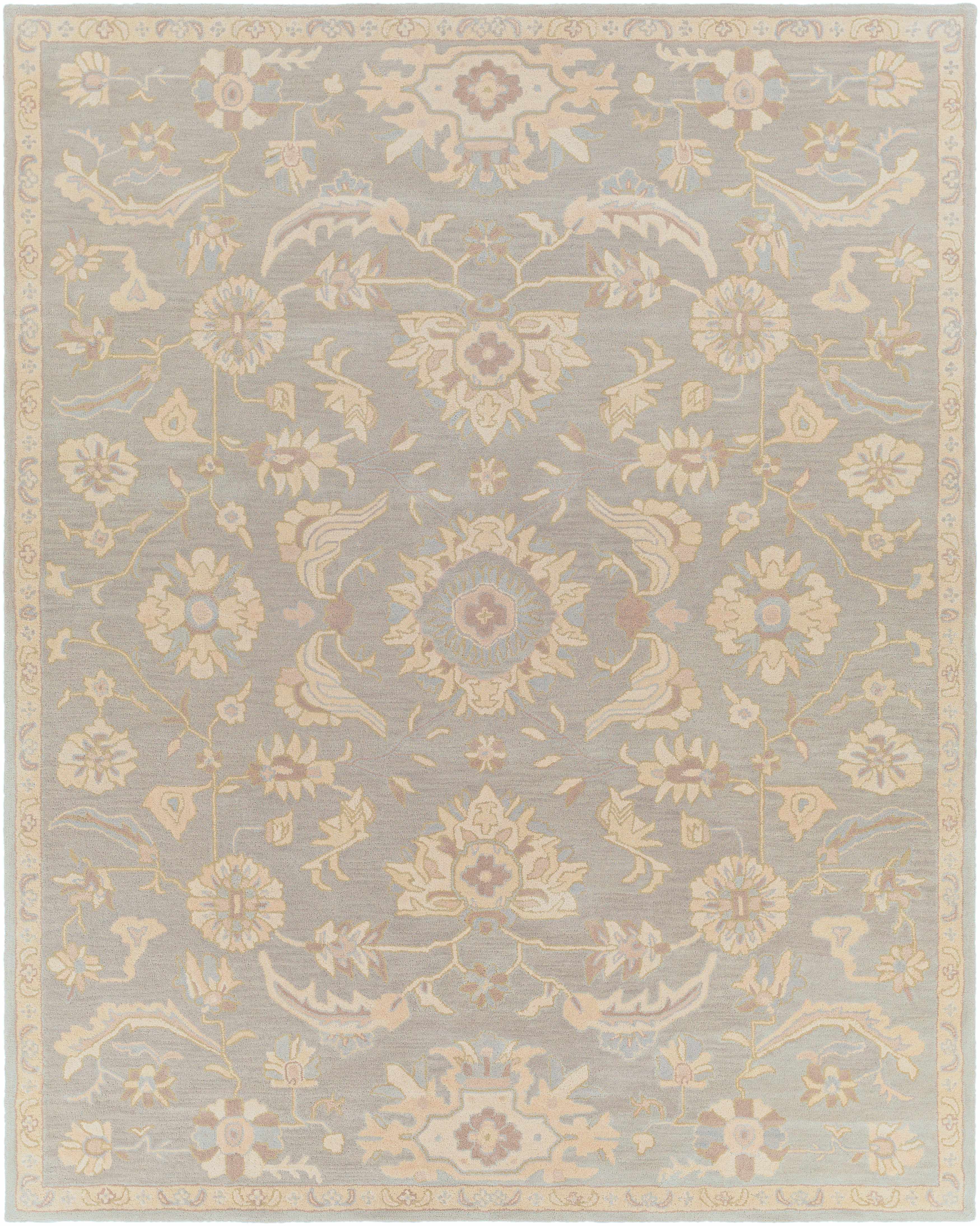 Copen Beige Floral Wool Rug - Image 12