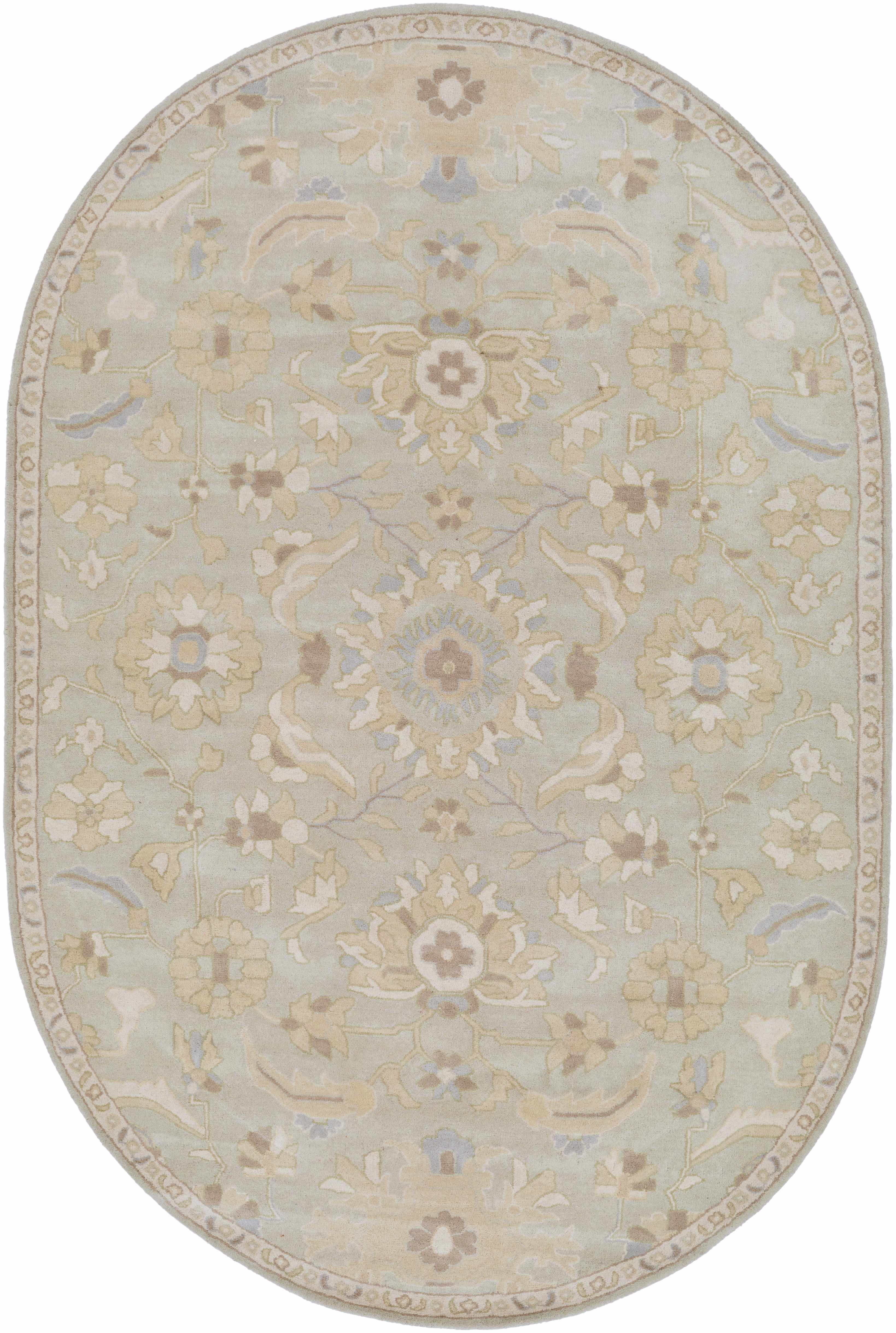 Copen Beige Floral Wool Rug - Image 16