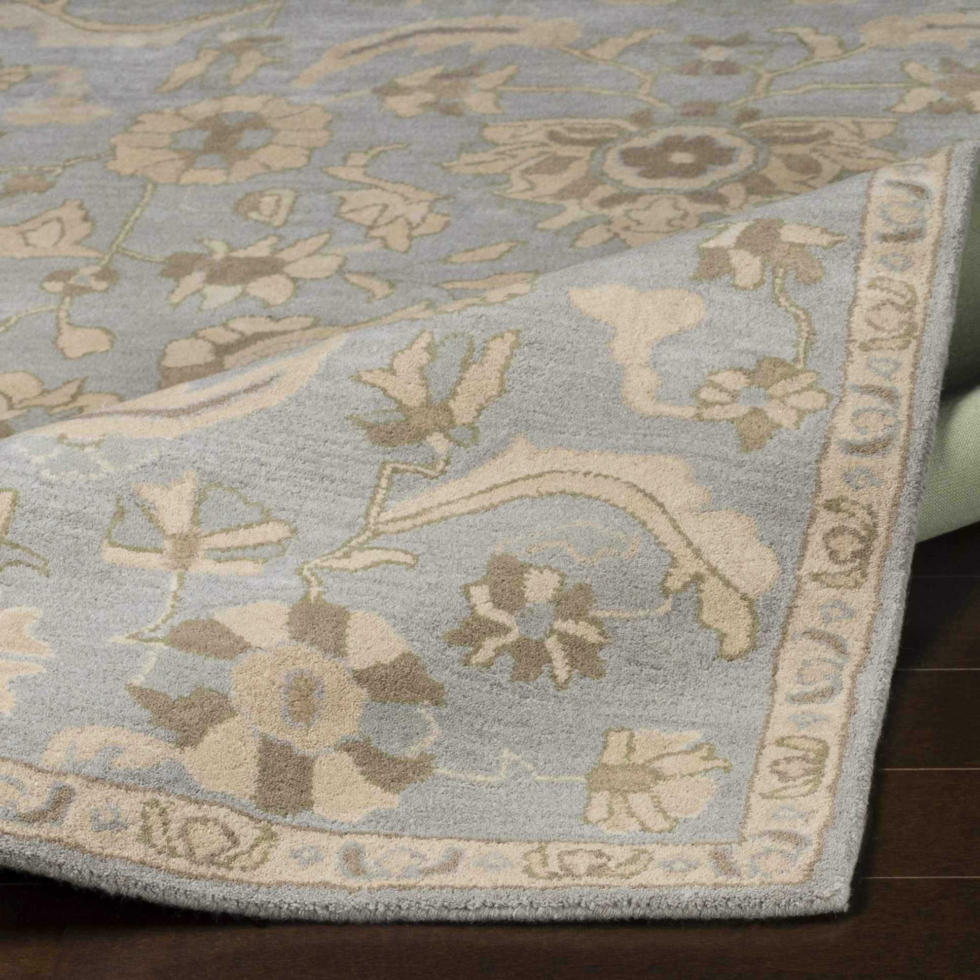 Copen Beige Floral Wool Rug - Image 4