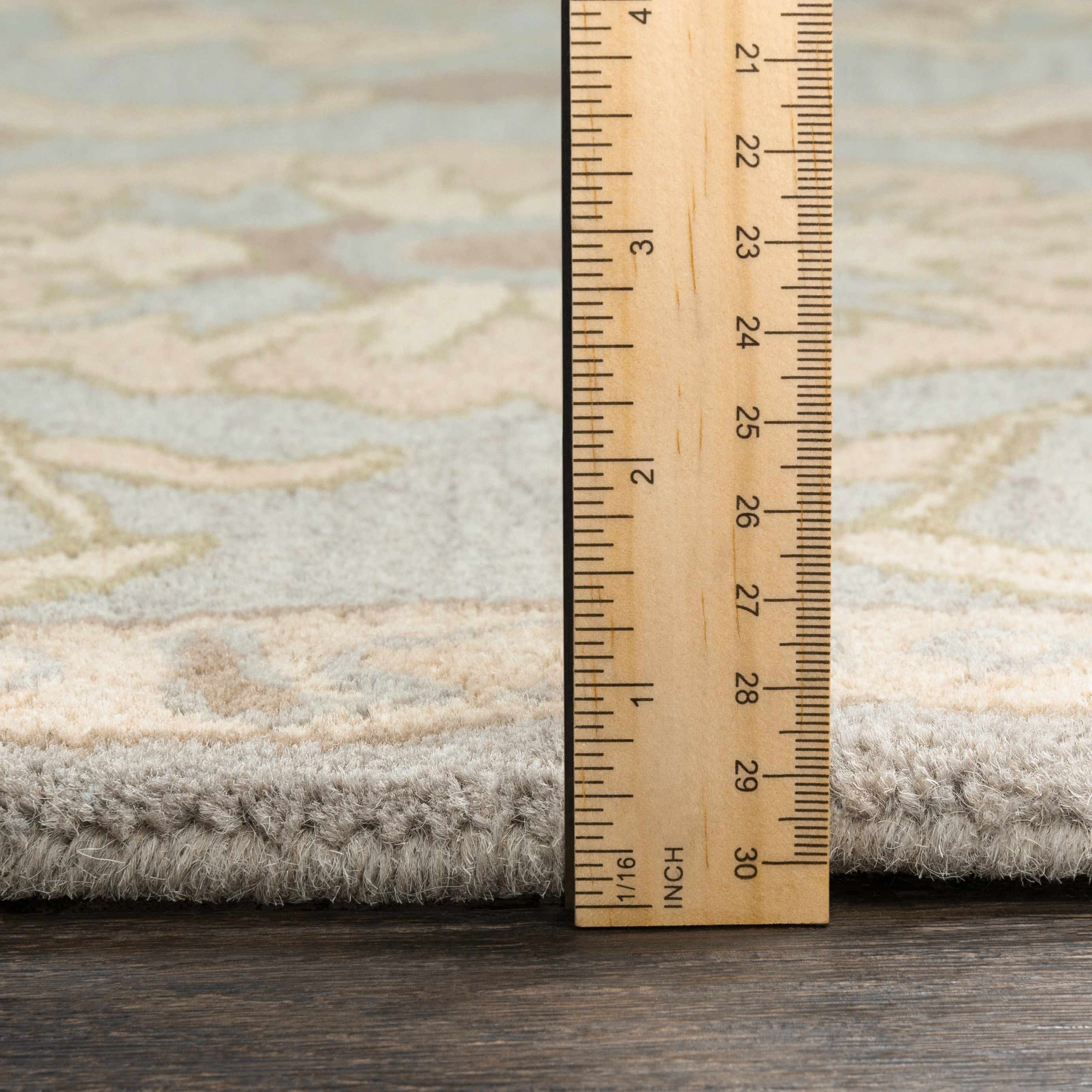 Copen Beige Floral Wool Rug - Image 6