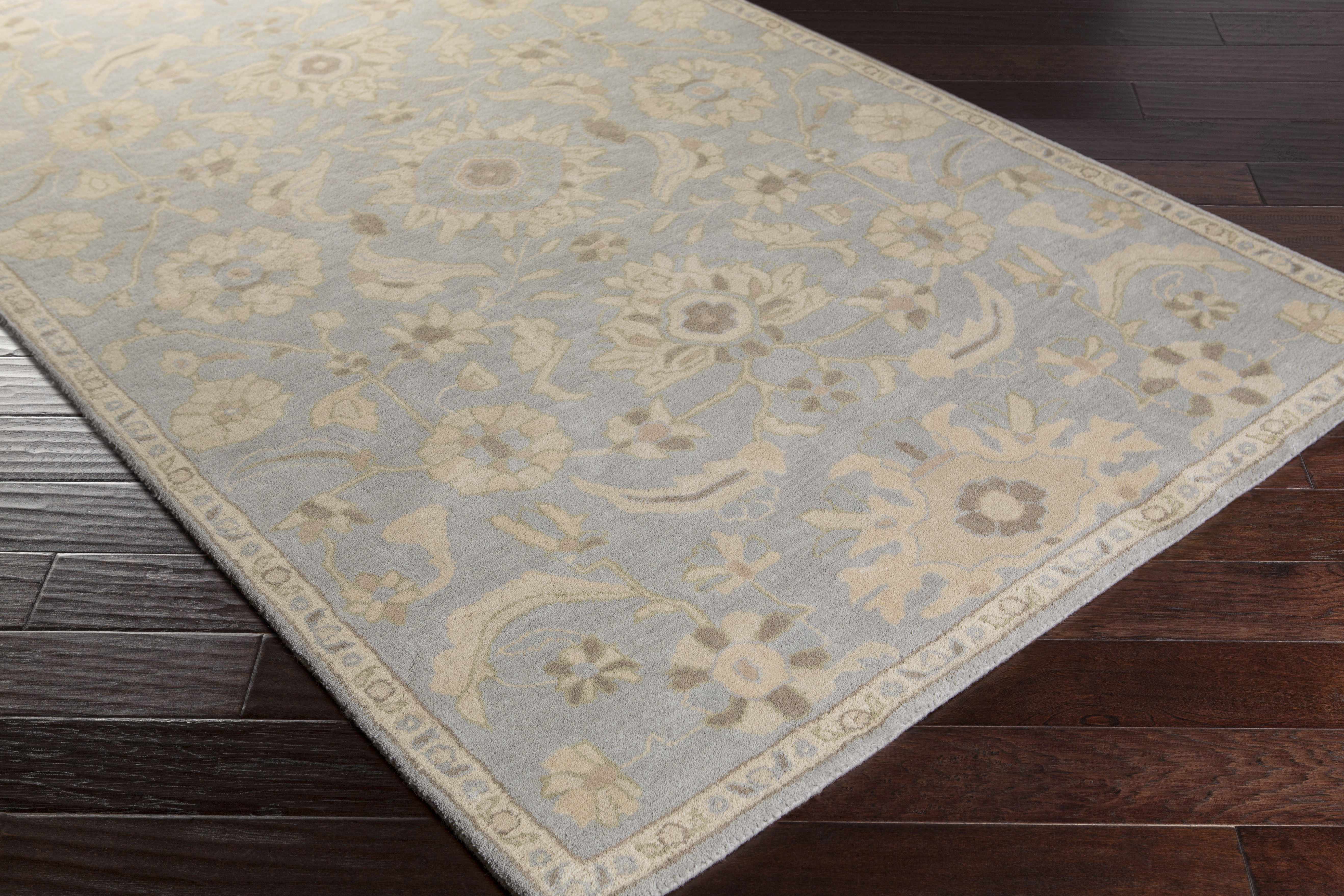 Copen Beige Floral Wool Rug - Image 7