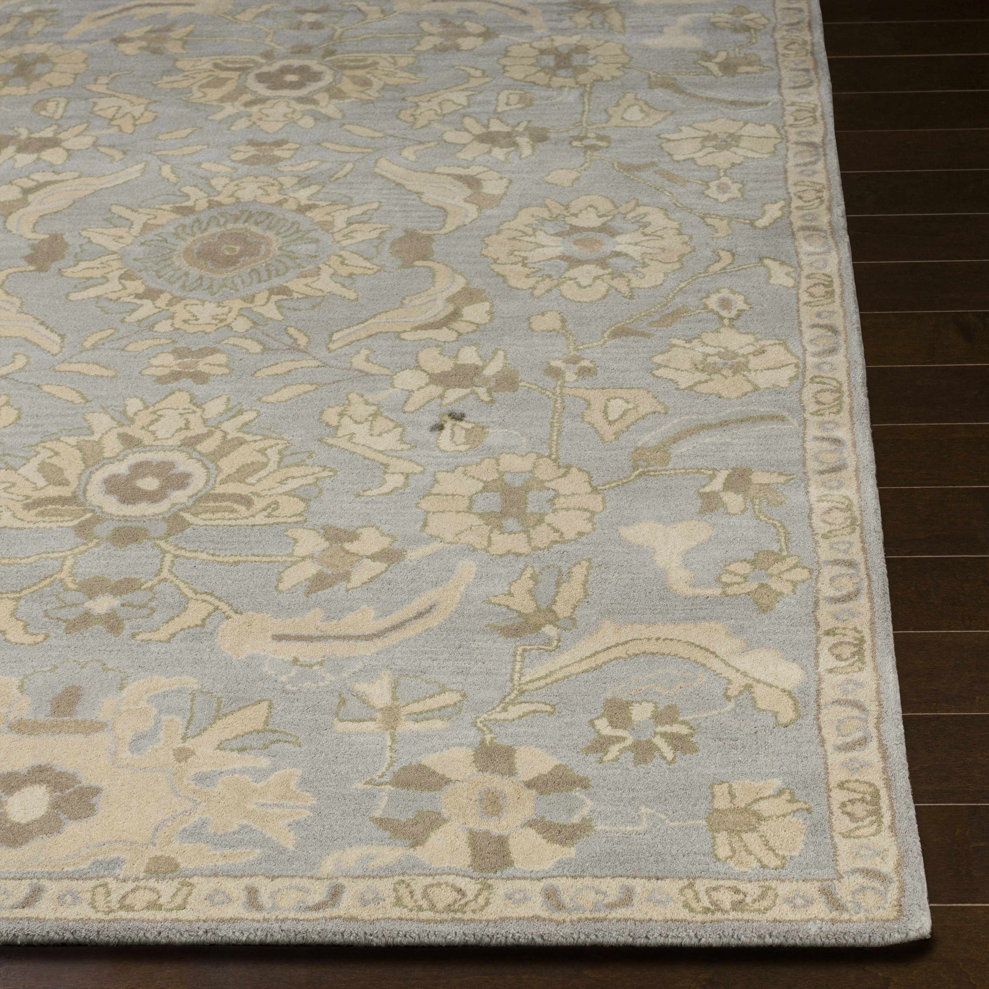 Copen Beige Floral Wool Rug - Image 8