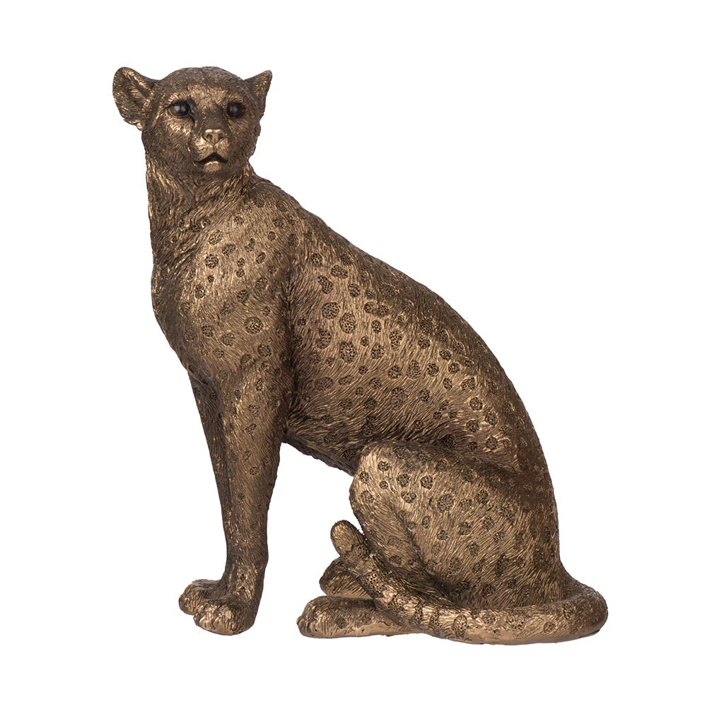Copper Panther Animal Statue Decor - Image 2