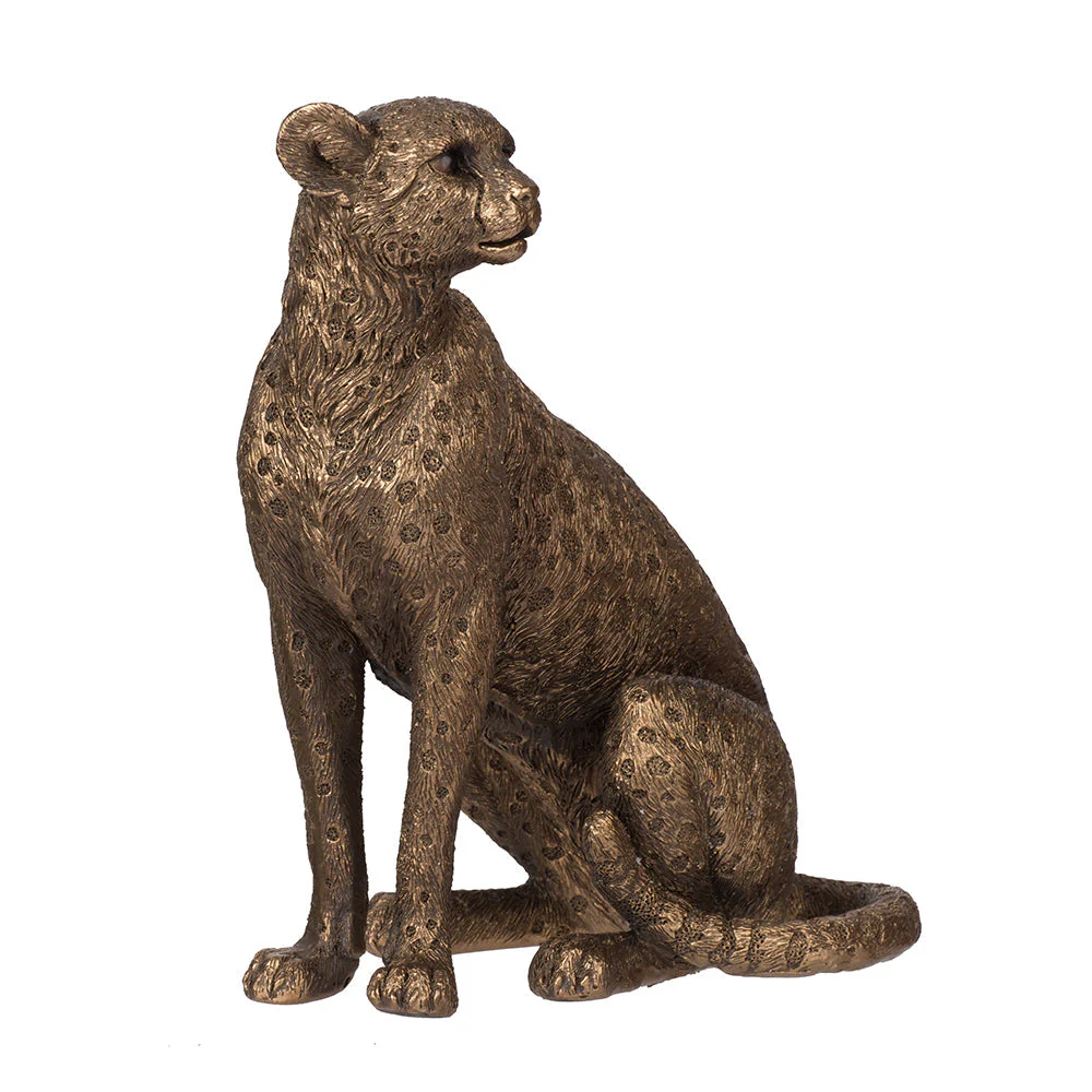 Copper Panther Animal Statue Decor - Image 3