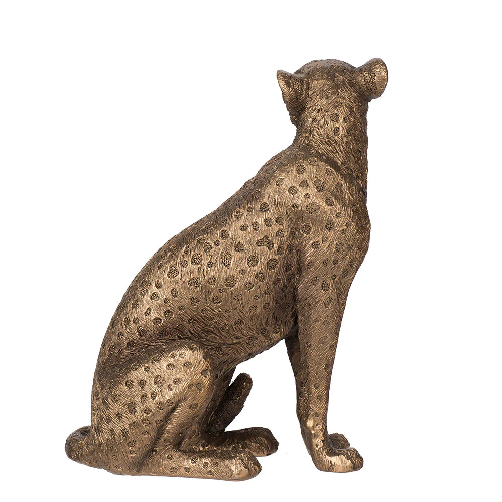 Copper Panther Animal Statue Decor - Image 4