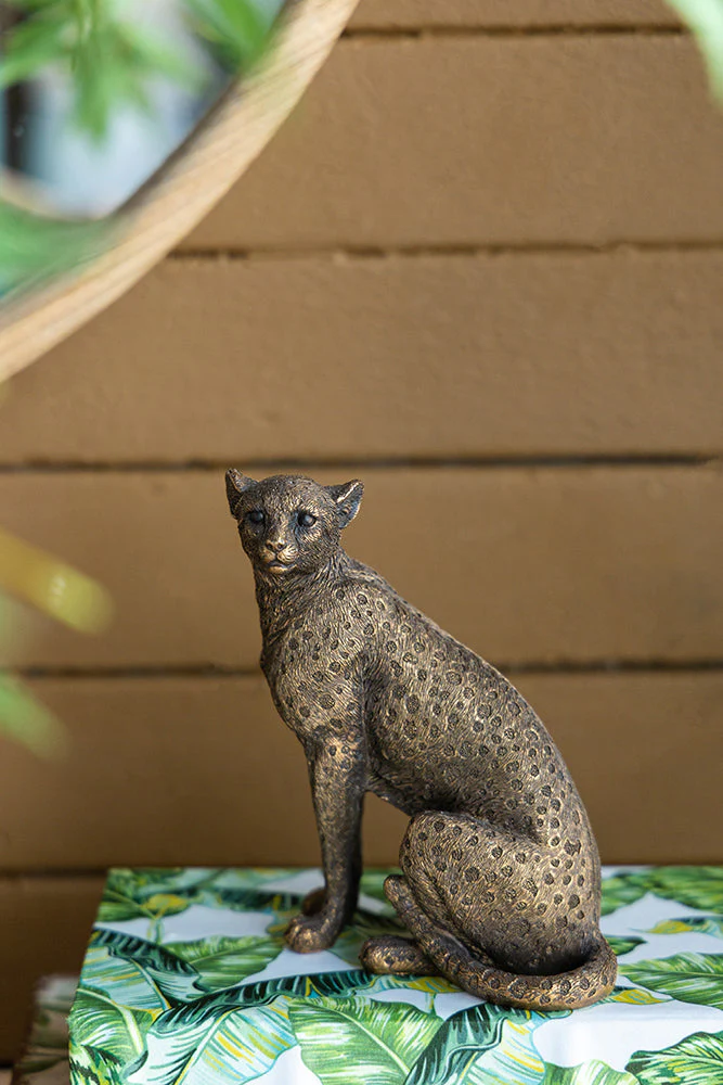 Copper Panther Animal Statue Decor - Image 8