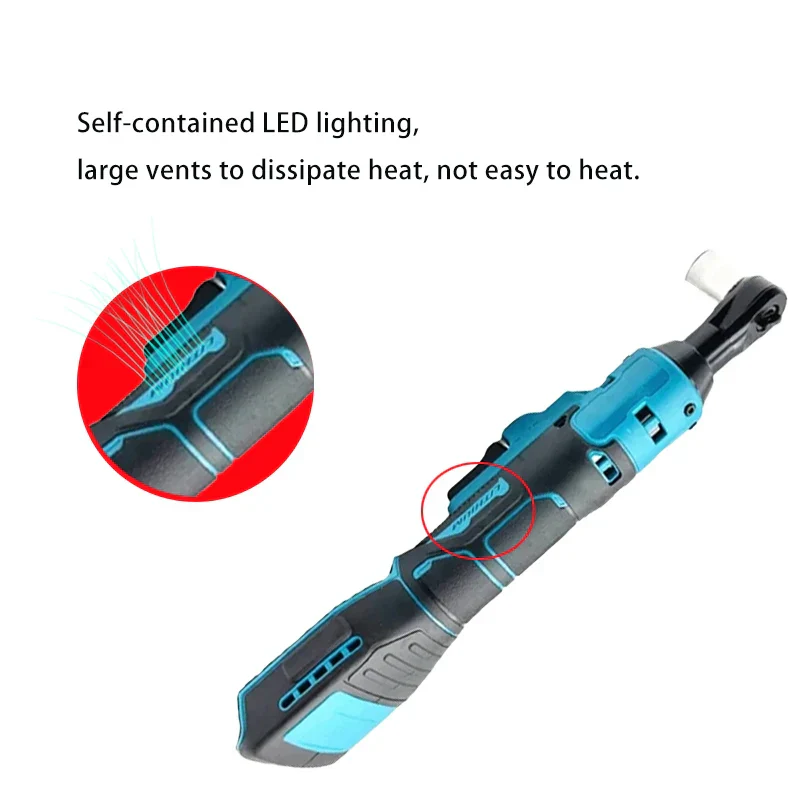 Cordless Electric Ratchet Wrench Rechargeable 21V Screwdriver Nut Tool - Image 7
