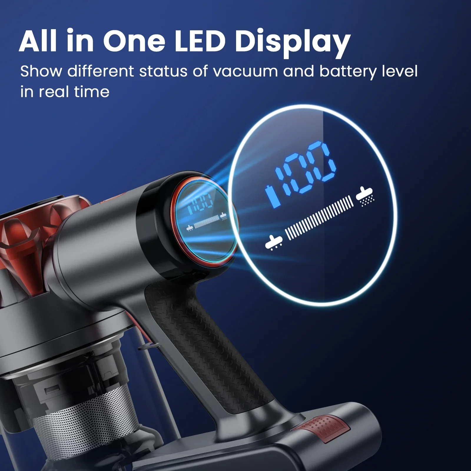 Cordless Hardwood Floor Vacuum Cleaner Lightweight Multi Surface with Smart Control - Image 3