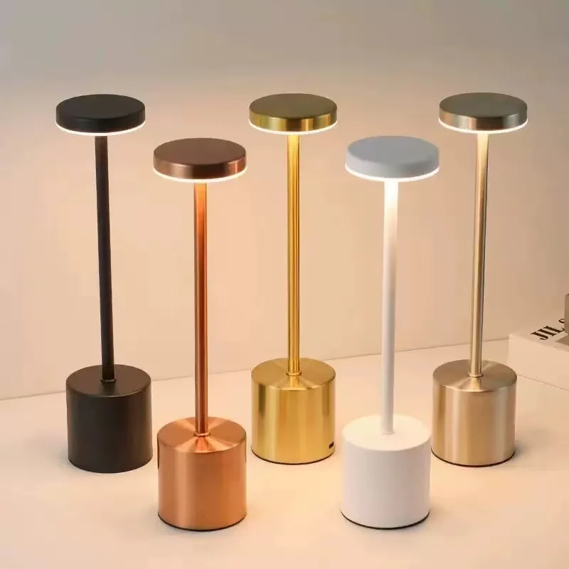Cordless LED Table Lamp Dimmable Touch Night Light for Bar Restaurant Ambient Decor - Image 2