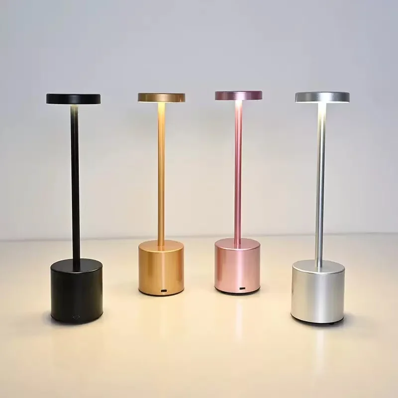 Cordless LED Table Lamp Dimmable Touch Night Light for Bar Restaurant Ambient Decor - Image 4