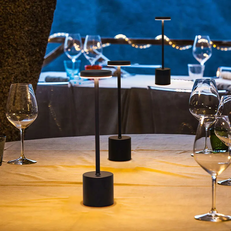 Cordless LED Table Lamp Dimmable Touch Night Light for Bar Restaurant Ambient Decor - Image 6