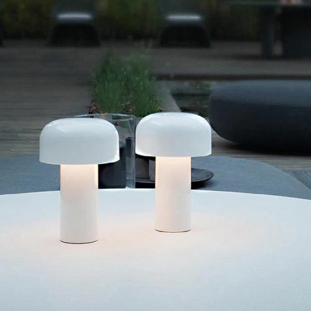 Cordless LED Table Lamp with Touch Control – Portable Mushroom Design for Indoor and Outdoor Use - Image 4