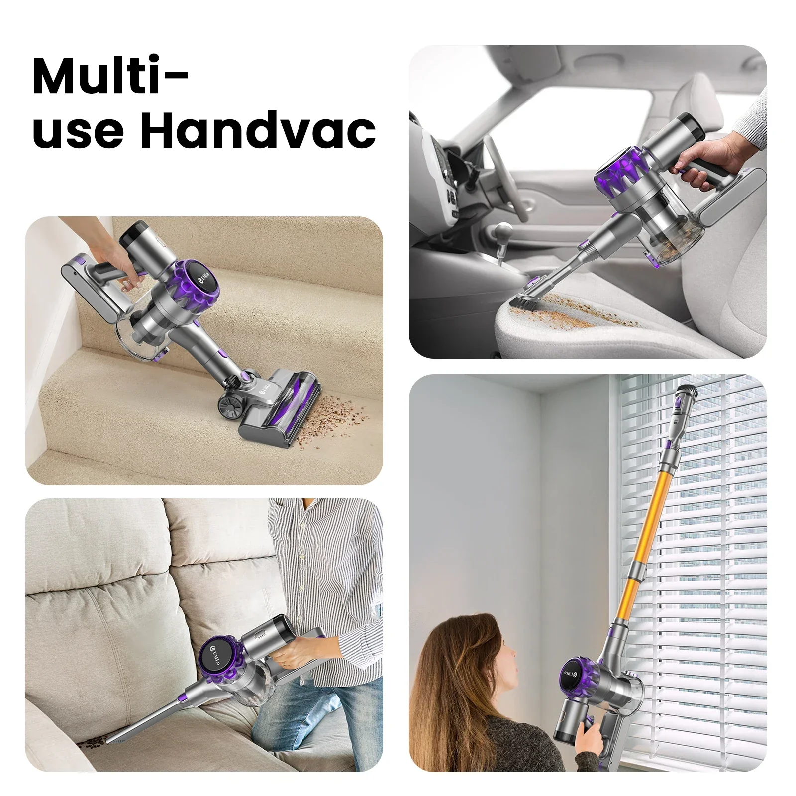 Cordless Vacuum Cleaner 30KPa Powerful Suction 55 Min Runtime Pet Hair - Image 3