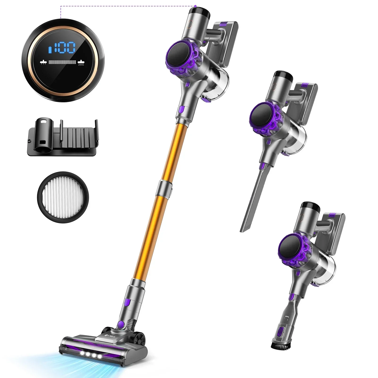 Cordless Vacuum Cleaner 30KPa Powerful Suction 55 Min Runtime Pet Hair - Image 7